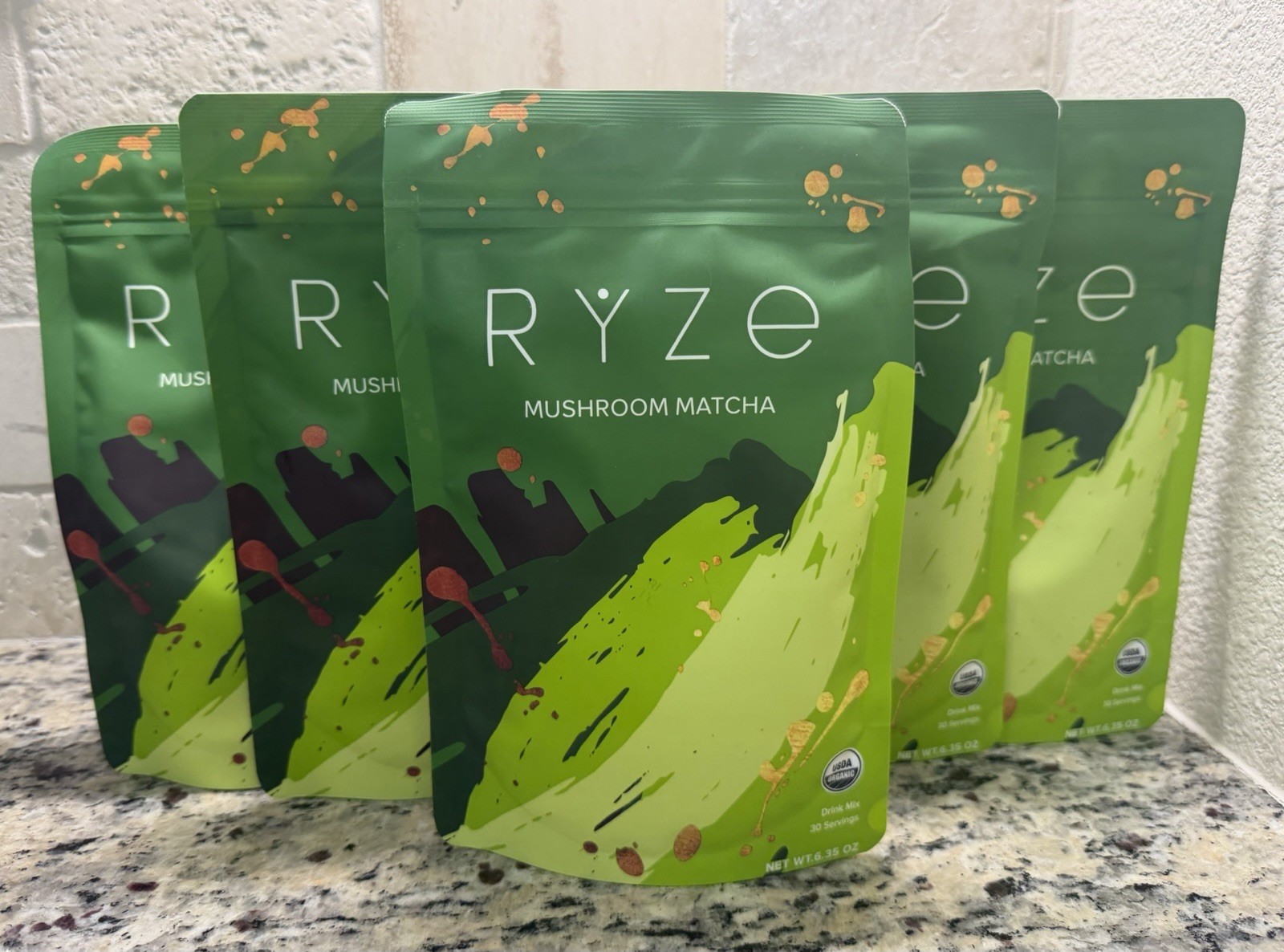 5Pack Ryze Organic Mushroom Matcha – 30 Servings Each .
