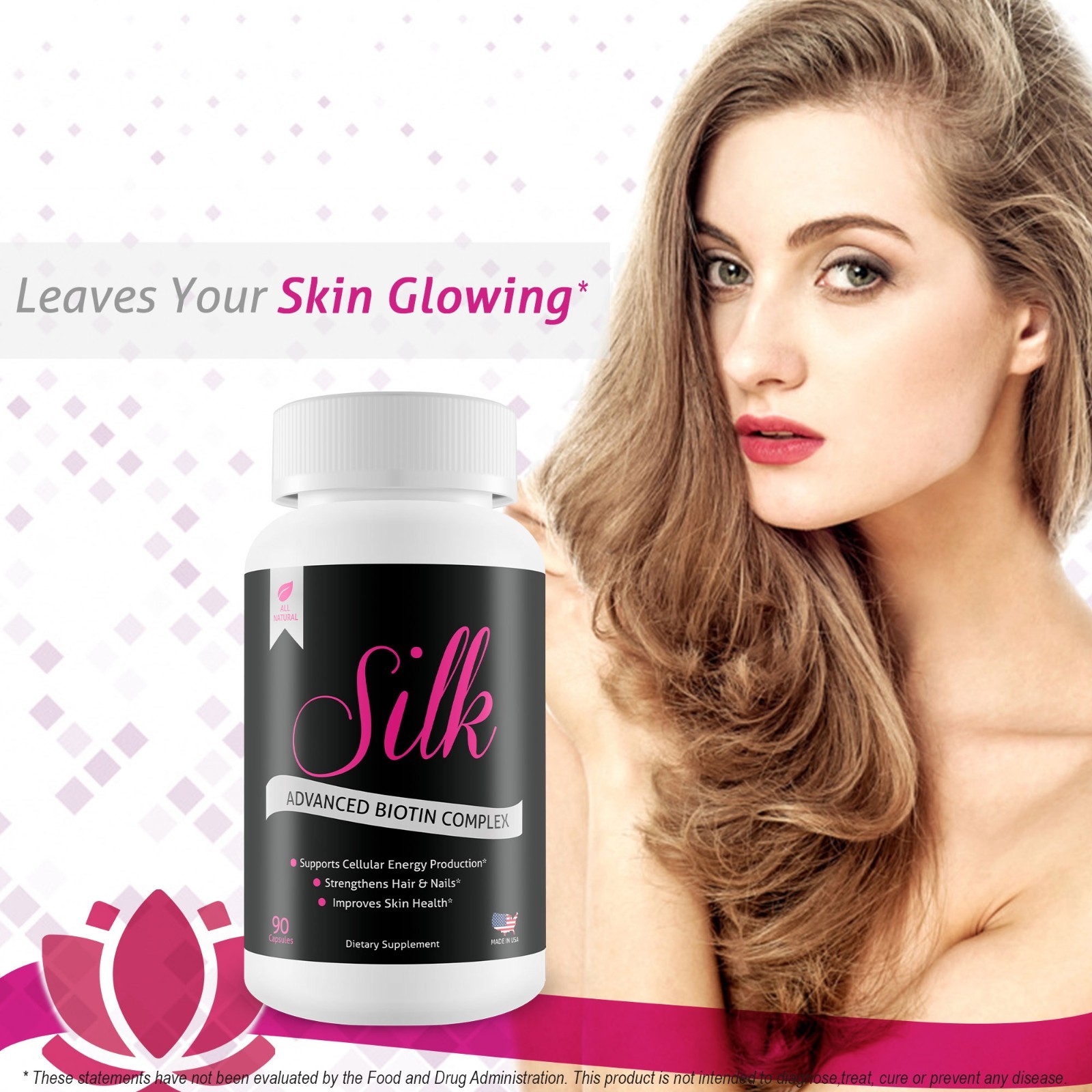Silk Advanced Biotin Complex – Promotes Stronger, Longer Hair – Aid Skin & Nails