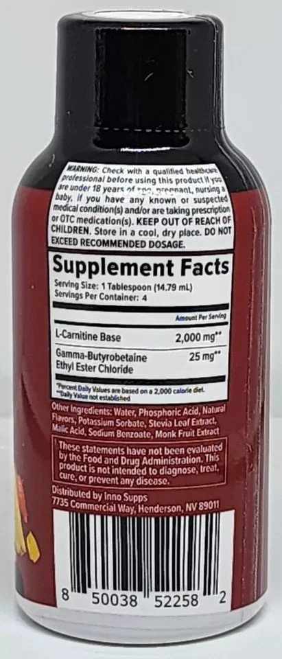 Innosupps Volcarn 2000 Potent Thermogenic Carnitine Tropical Blast 2 oz NEW