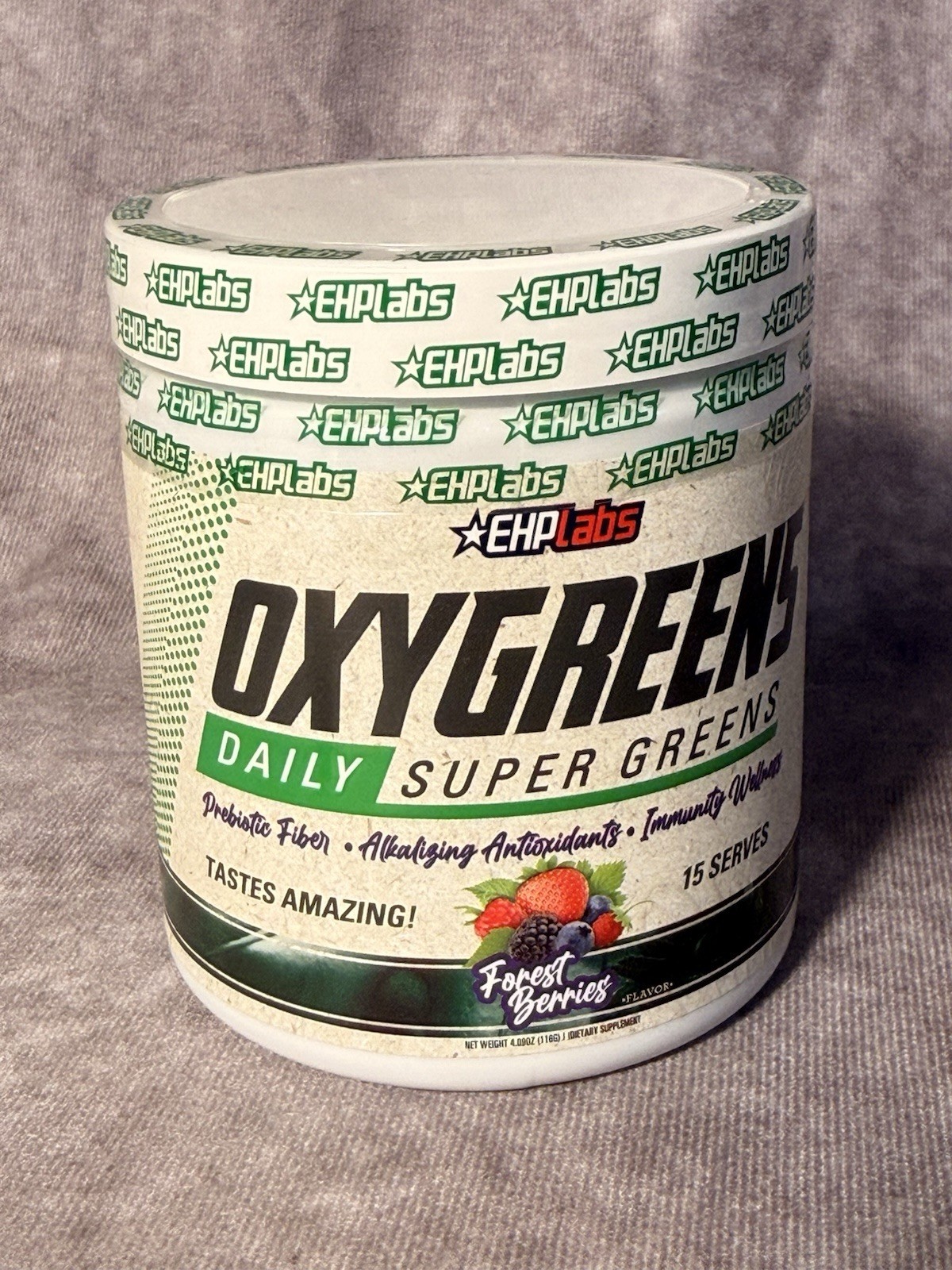 EHPlabs OxyGreens Daily Super Greens Powder Sugar-Free Forest Berries 4.09oz