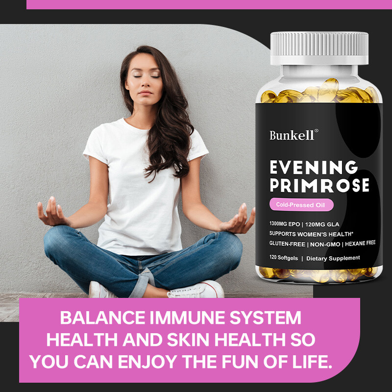 Evening Primrose Oil 1300 mg with GLA 30/60/120 Softgel Oil Supplement