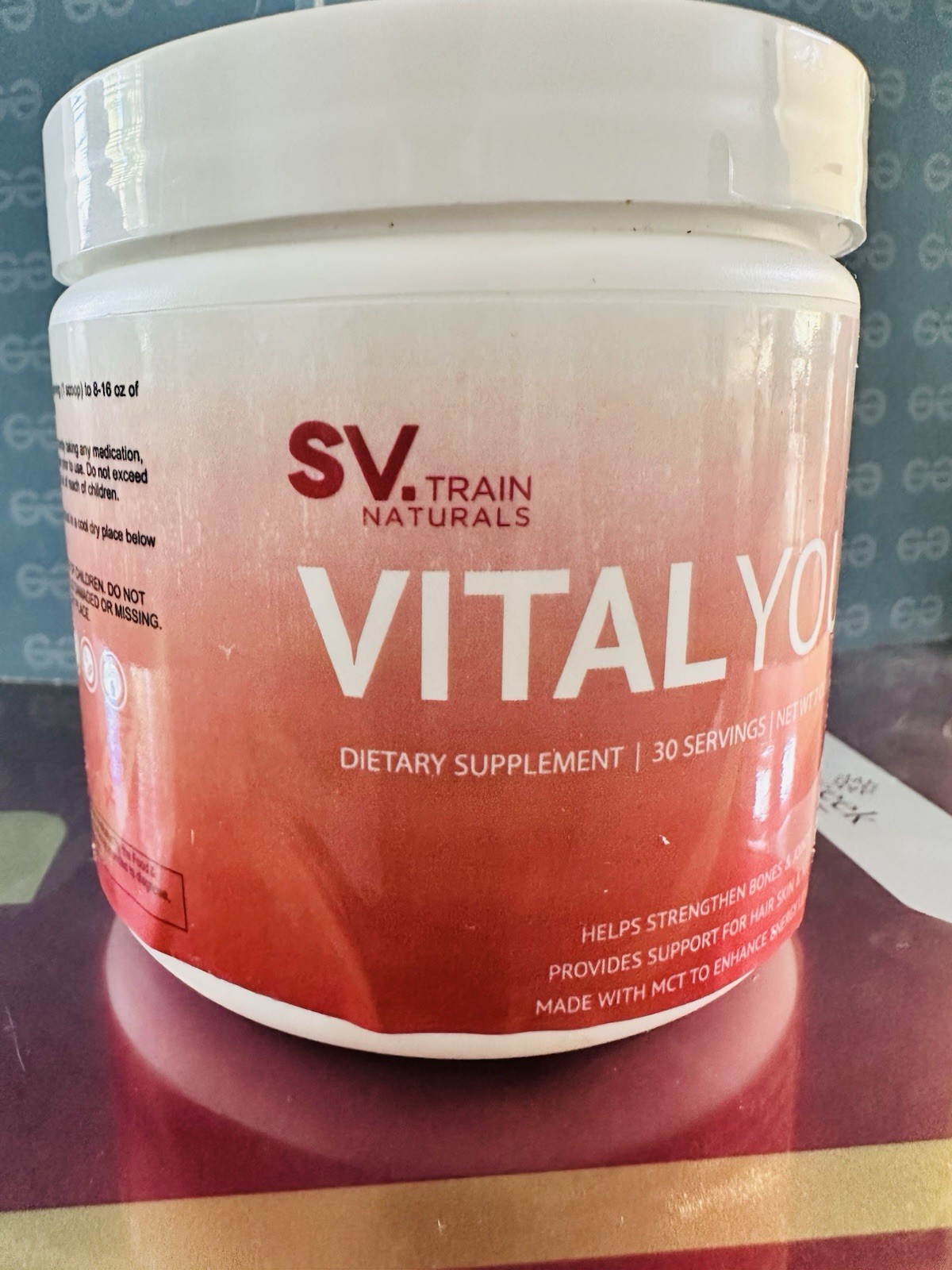 SV Train Naturals VitalYouth Collagen Powder Unflavored 7 oz 30 Servings