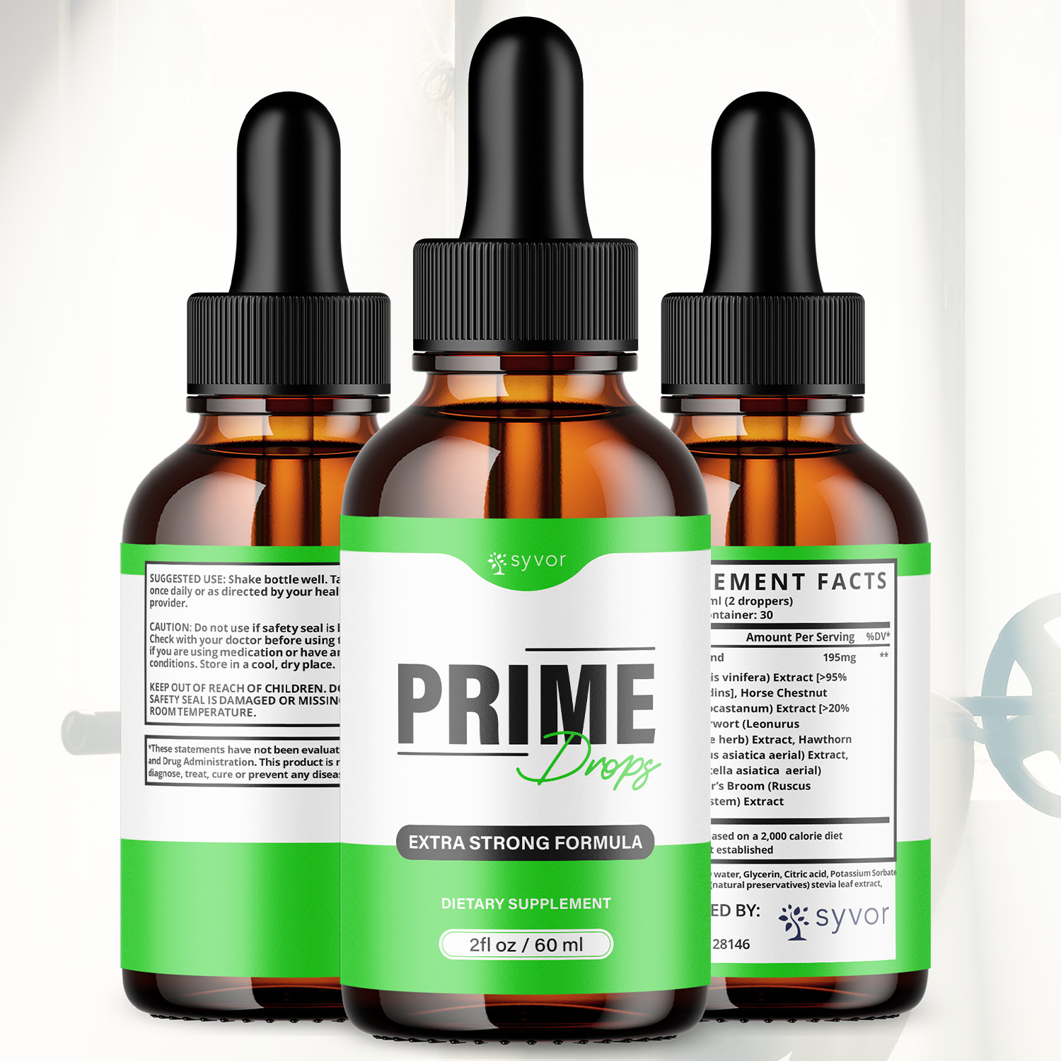 (2 Pack) Prime Drops Male Support Drops Advanced Vitamin Supplement 60 Servings