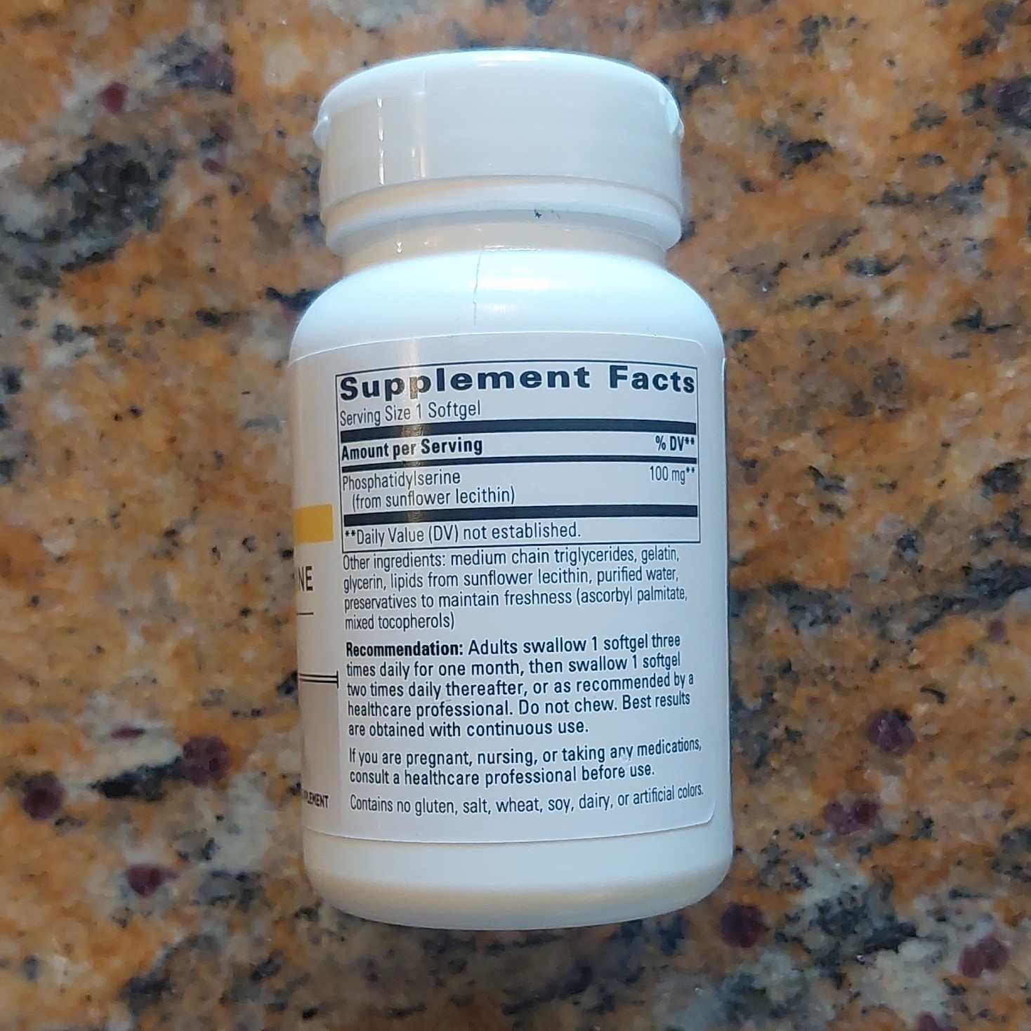 Integrative Therapeutics Phosphatidylserine Soy/Gluten-Free 100mg 50 Softgels
