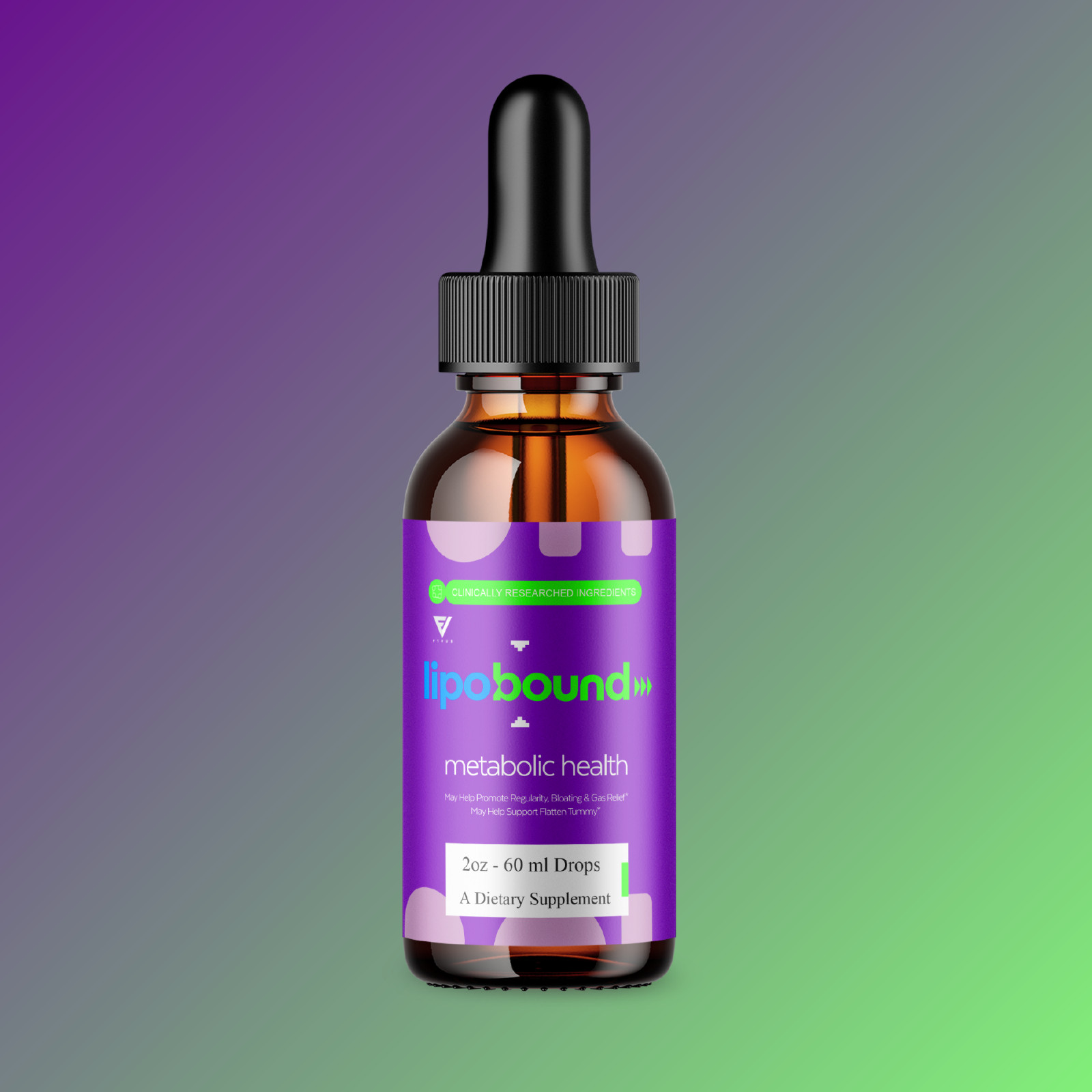 (5 Pack) Lipobound Liquid Drops, Lipo Bound Weight Management Supplement (10oz)