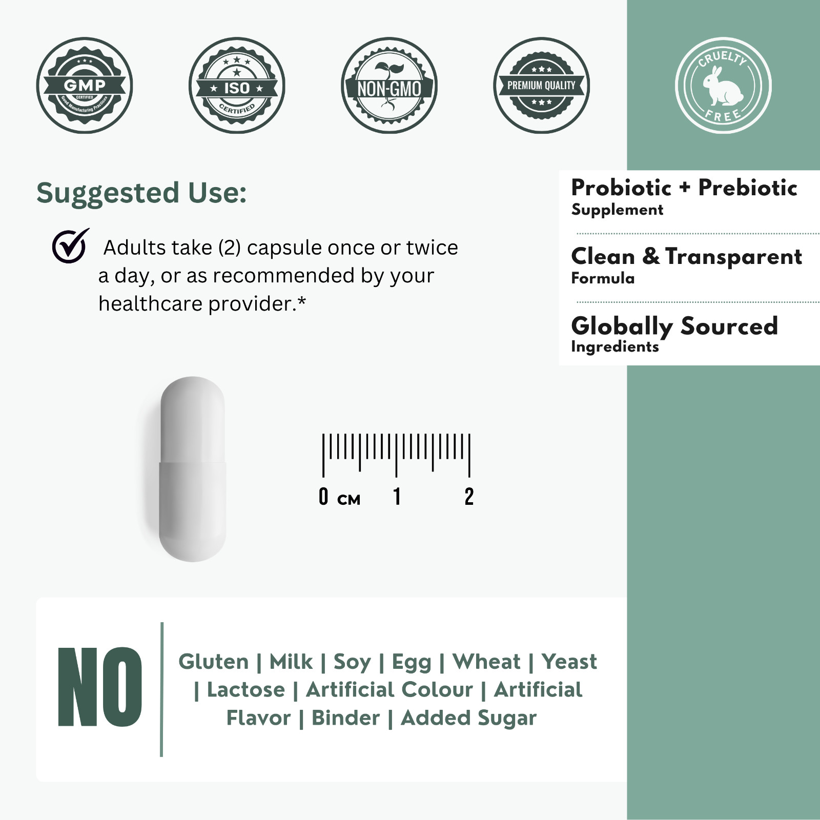 Bloofah Gut+ Probiotic 50 Billion CFU | 18 Strains | 120 Capsules | Prebiotic