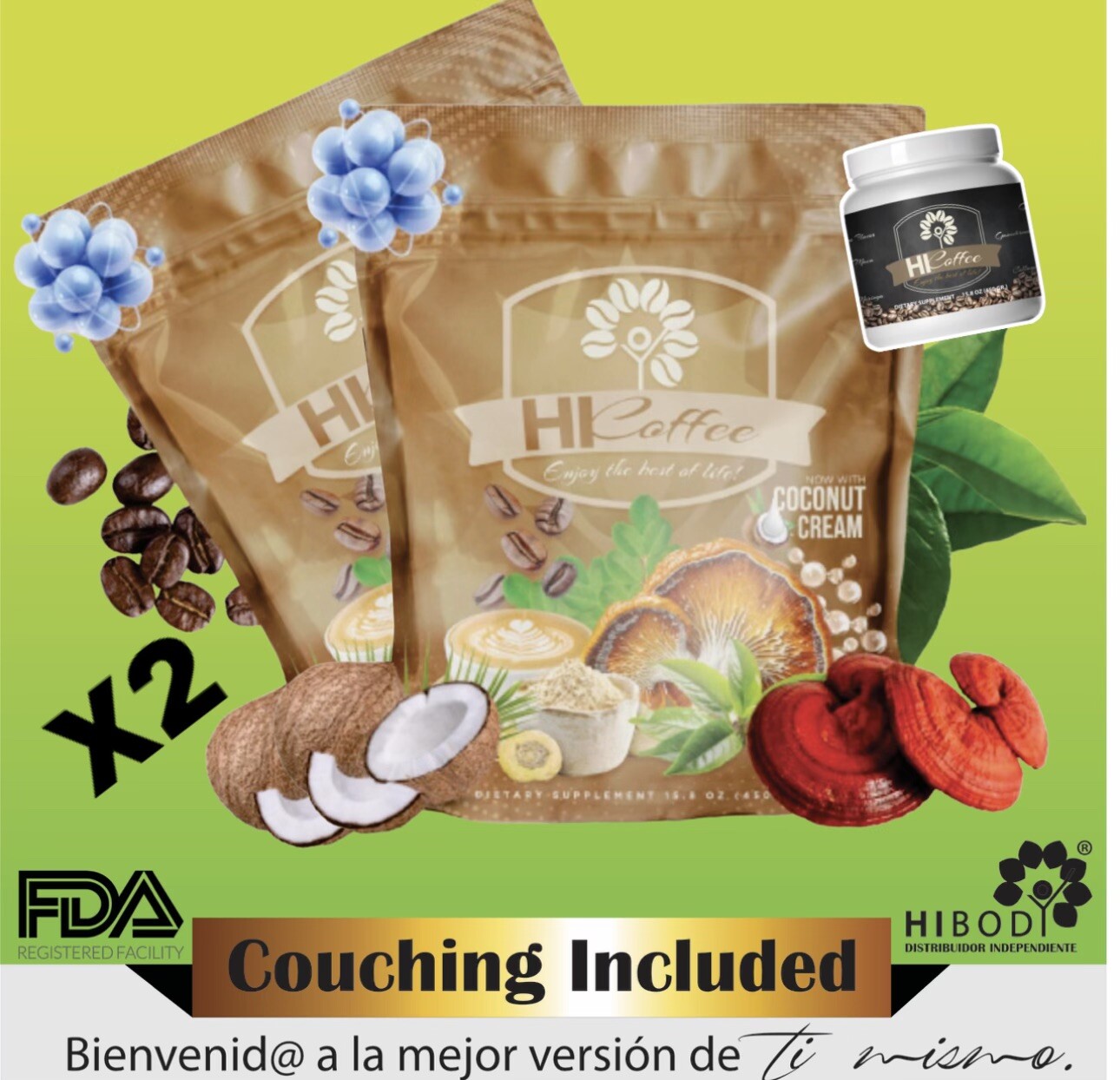 Hibody Hicoffee 2 Coffee With Coconut Cream  Supplement weight management 