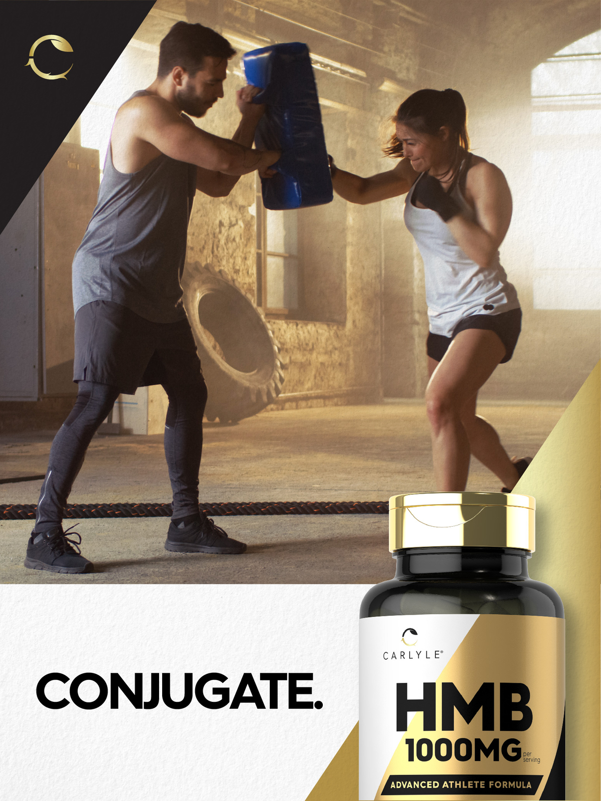 HMB Supplement | 1000mg | 120 Capsules | Non-GMO, Athlete Formula | by Carlyle