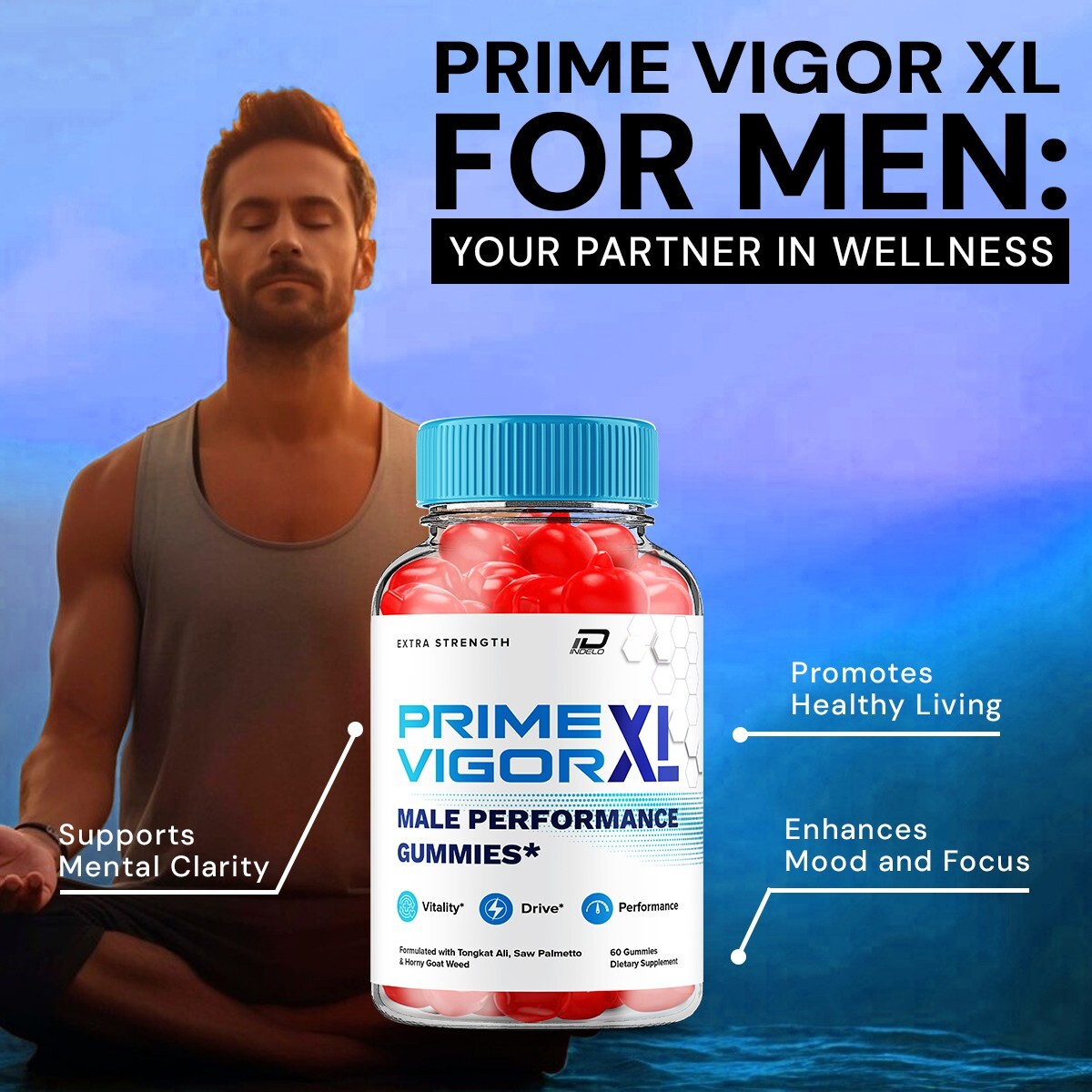(2 Pack) Prime Vigor XL Gummies for Men – PrimeVigor XL Male Gummies All-Natural