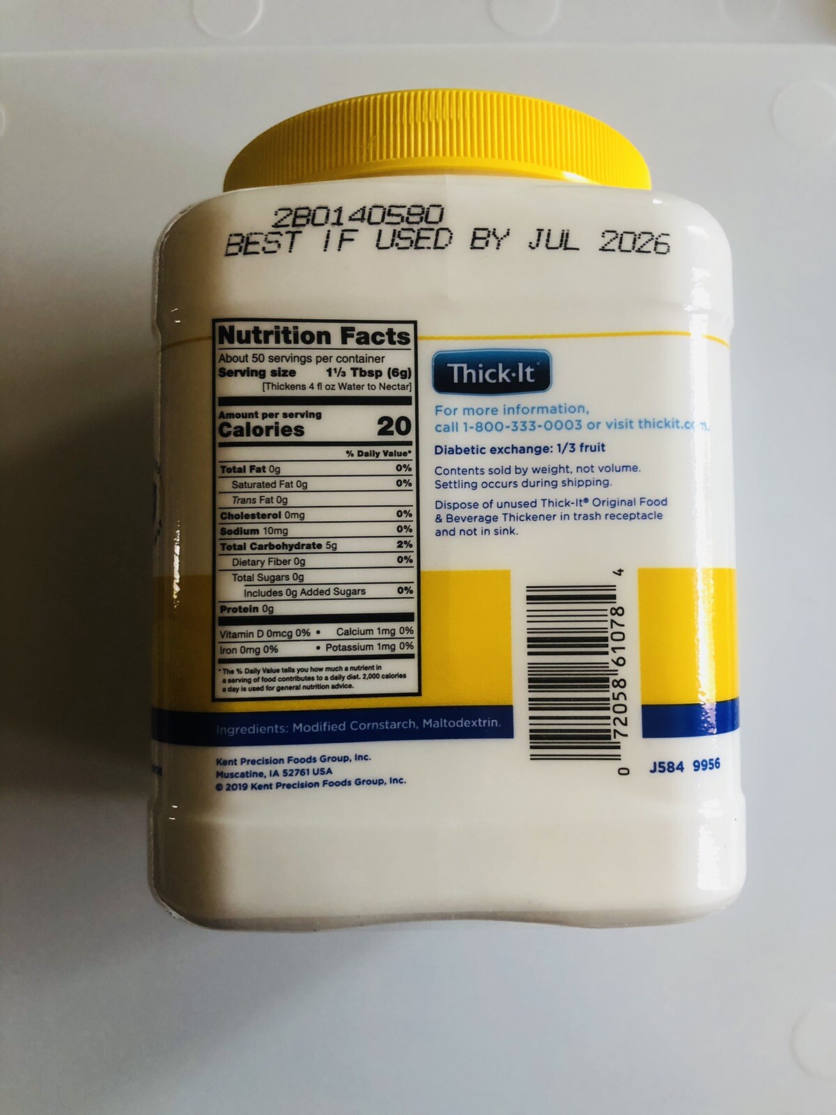 Thick-It Original Food & Drink Thickener – Unflavored 10 oz. Canister Exp 7/2026