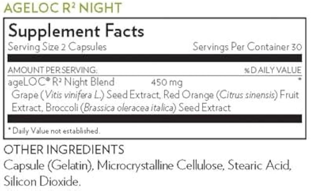 Nu Skin Nuskin Pharmanex ageLOC R2 Night 60 Capsules Sealed 07/2027