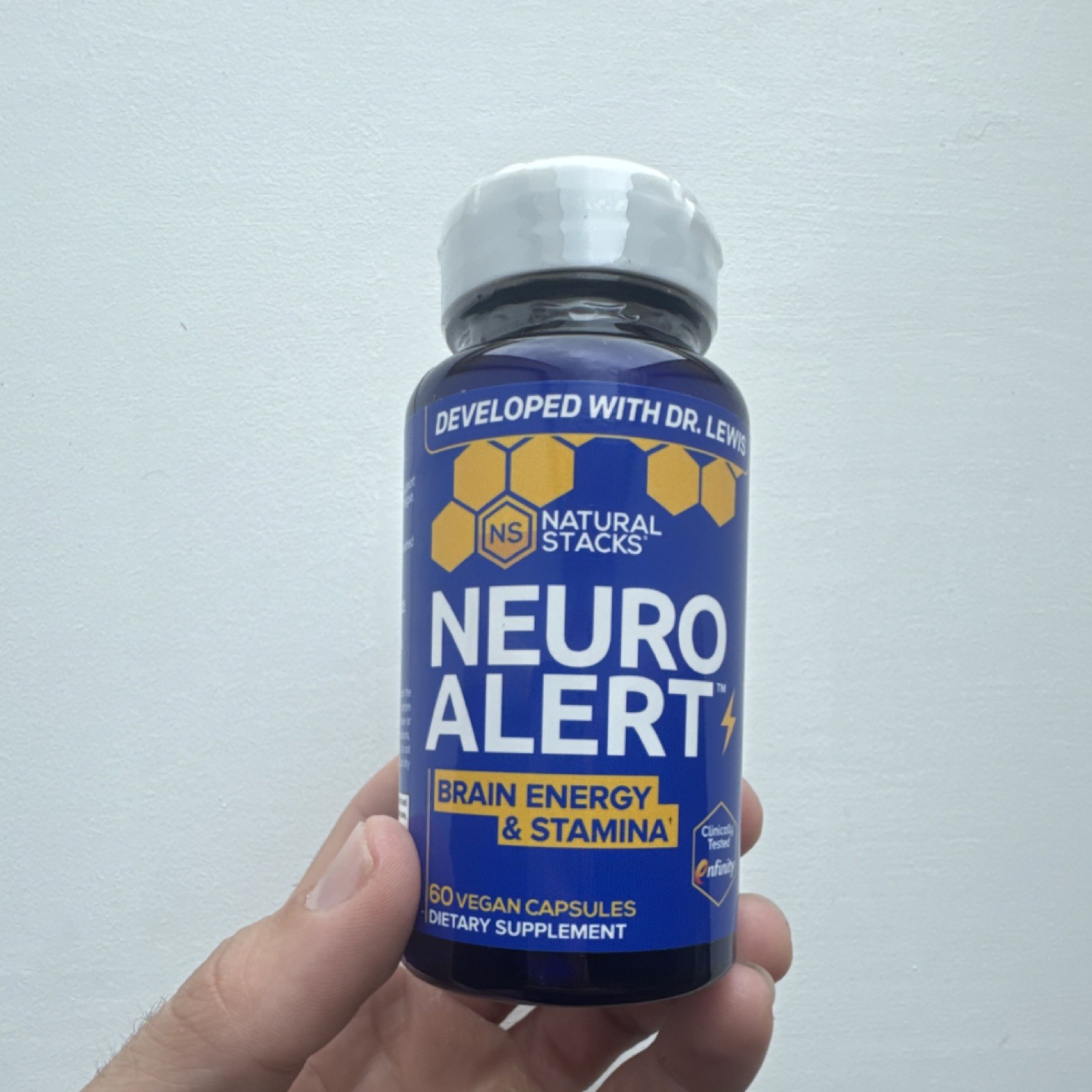 Natural Stacks Neuro Alert Brain Energy & Stamina Vegan 60 Capsules Exp 03/2028