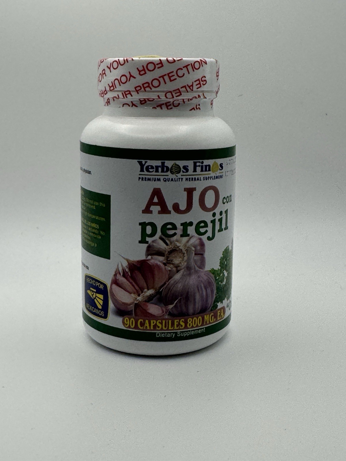 Yerbas Finas Odorless Garlic & Parsley Supplement 800 mg 90 Capsules