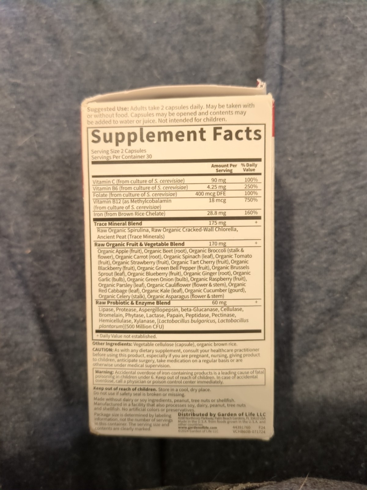 Vitamin Code Healthy Blood: 60 Vegan Caps / Garden Of Life