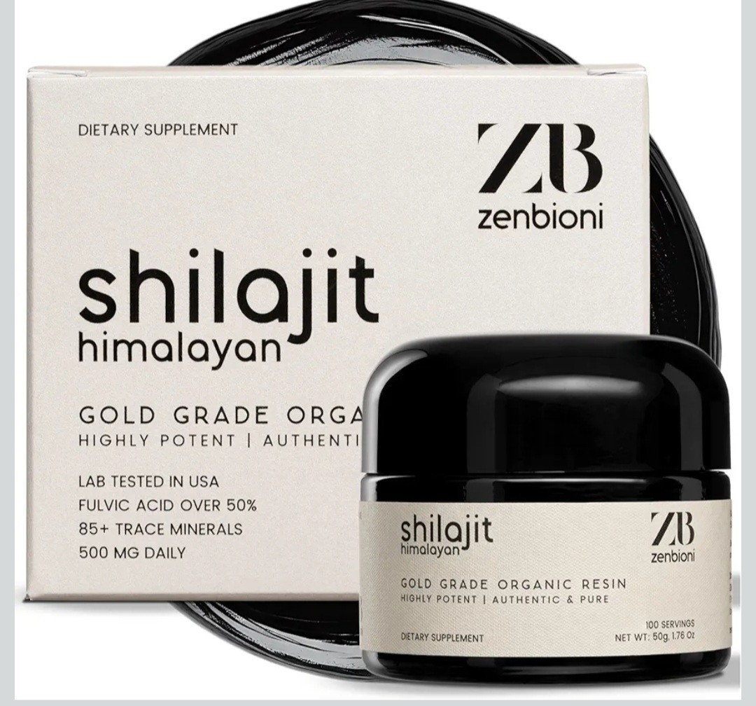 Zenbioni Pure Himalayan Shilajit 50g Organic Resin Gold Grade (100 Servings)