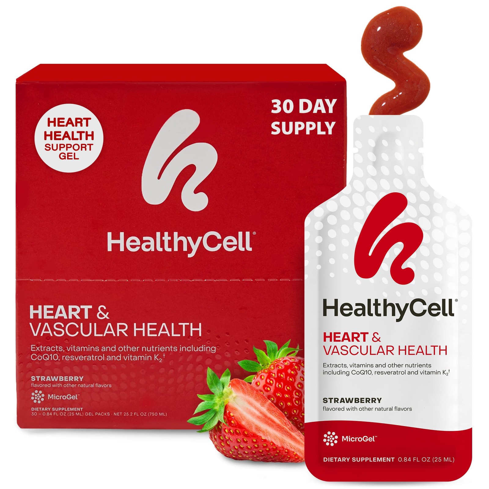 Healthycell Heart & Vascular Health Daily Liquid 0.84 Fl Oz (Pack of 30)