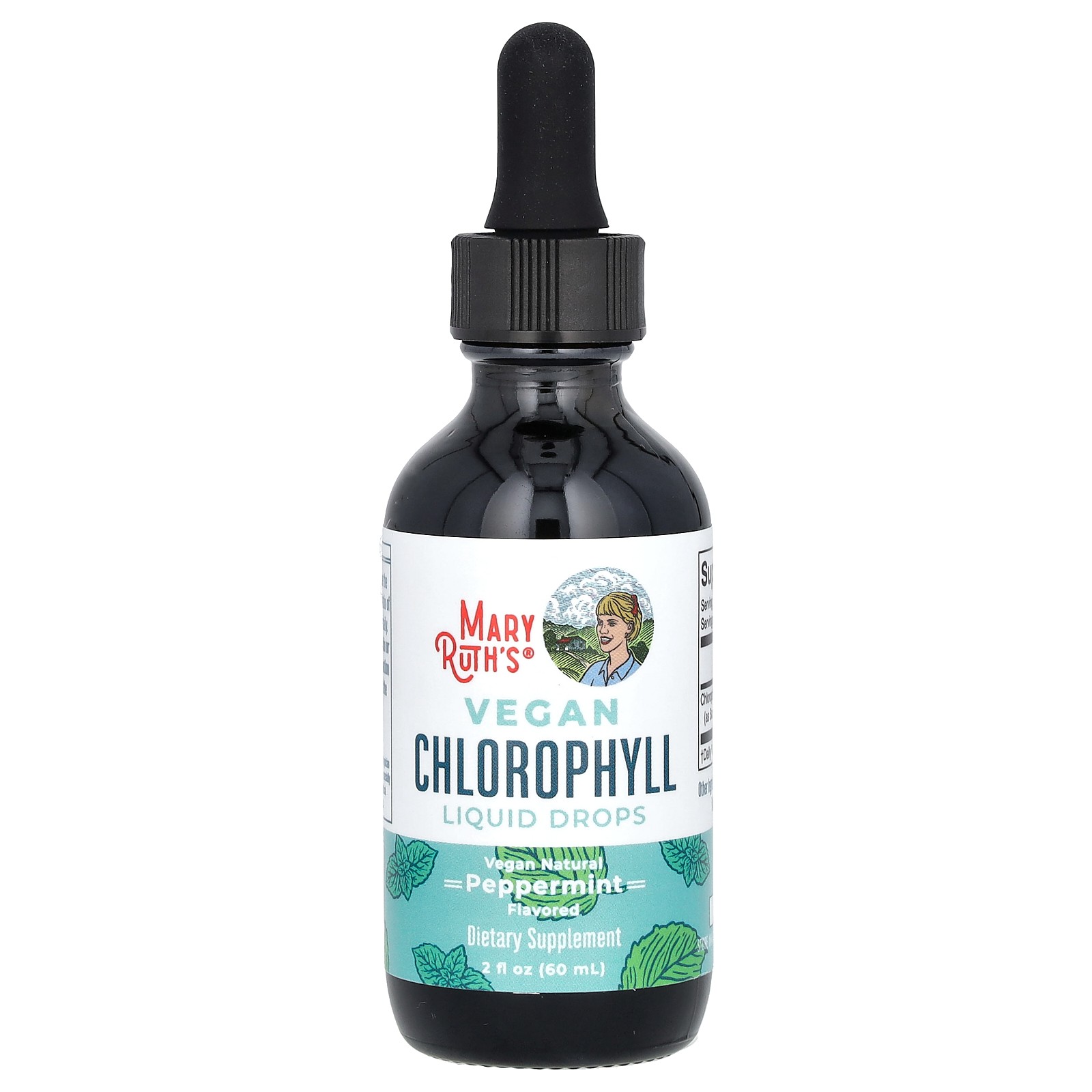 Vegan Chlorophyll Liquid Drops, Peppermint , 50 mg , 2 fl oz (60 ml)