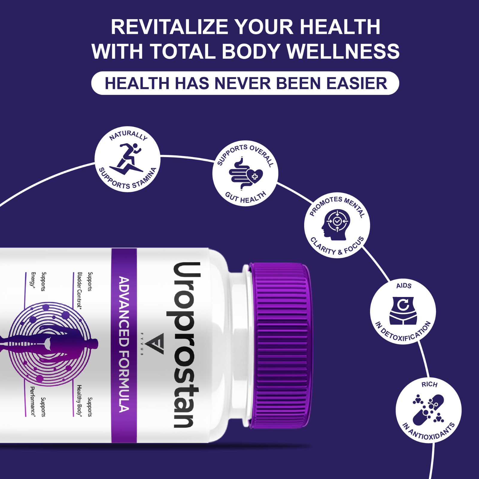 (2 Pack) Uroprostan Advanced Male Capsule, Uro Prostan Support (120 Capsules)