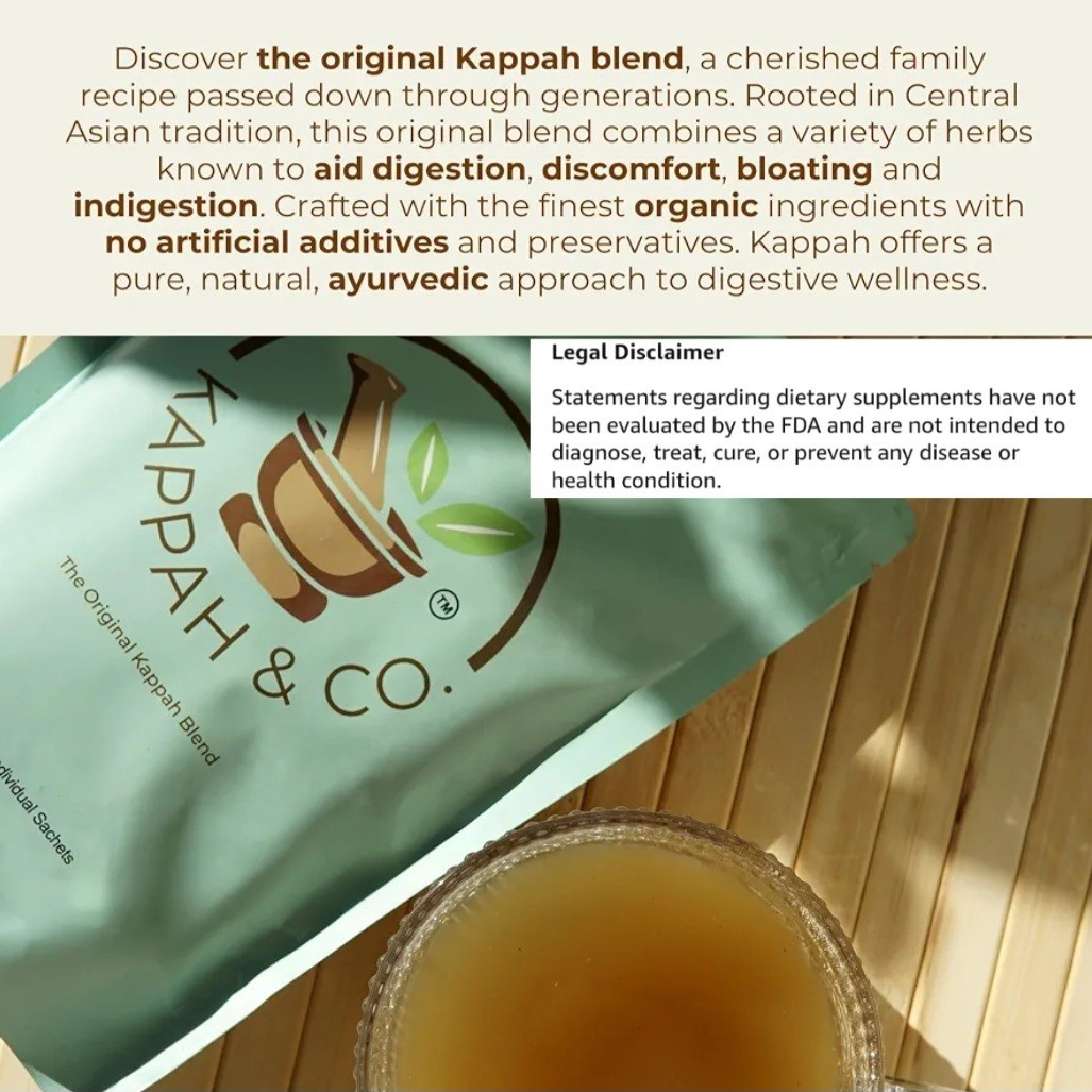 Kappah & Co Organic Fennel Powder Sachets Digestive Herbal Drink Ground Herbs