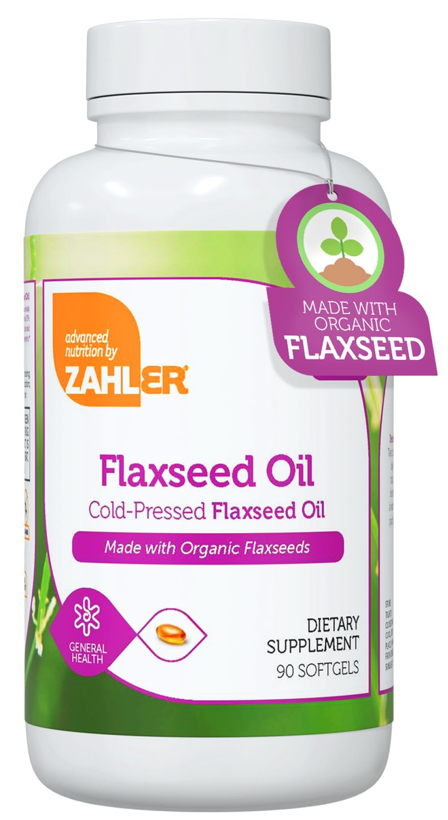 Zahler Organic Flaxseed Oil – 1000mg Softgels – 90 Count (Pack of 1), Zh245