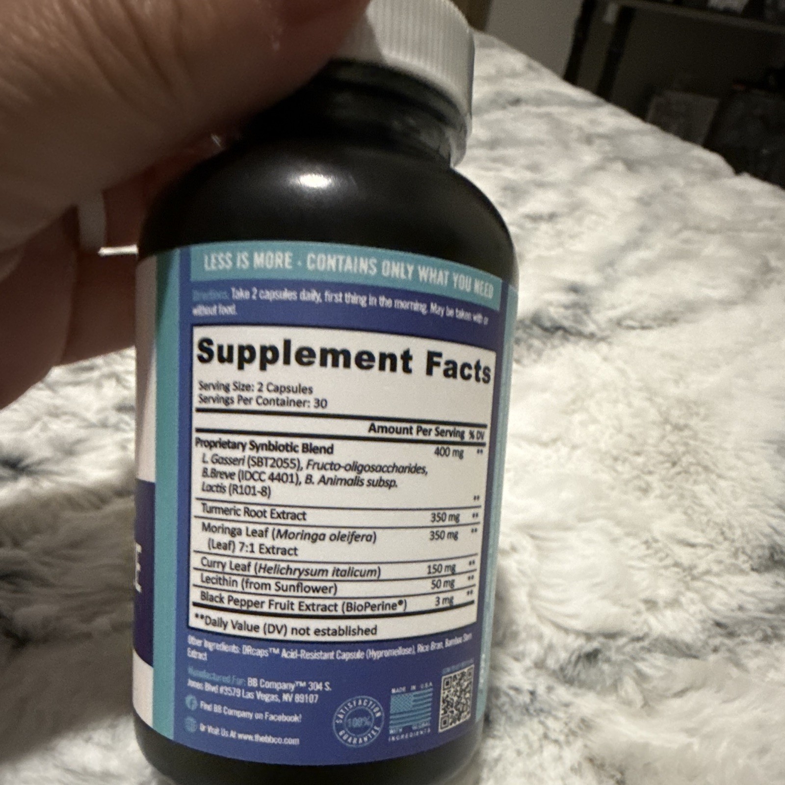 BB Company Provitalize Probiotic Digestive Support 60 Capsules GF DF 07/2027