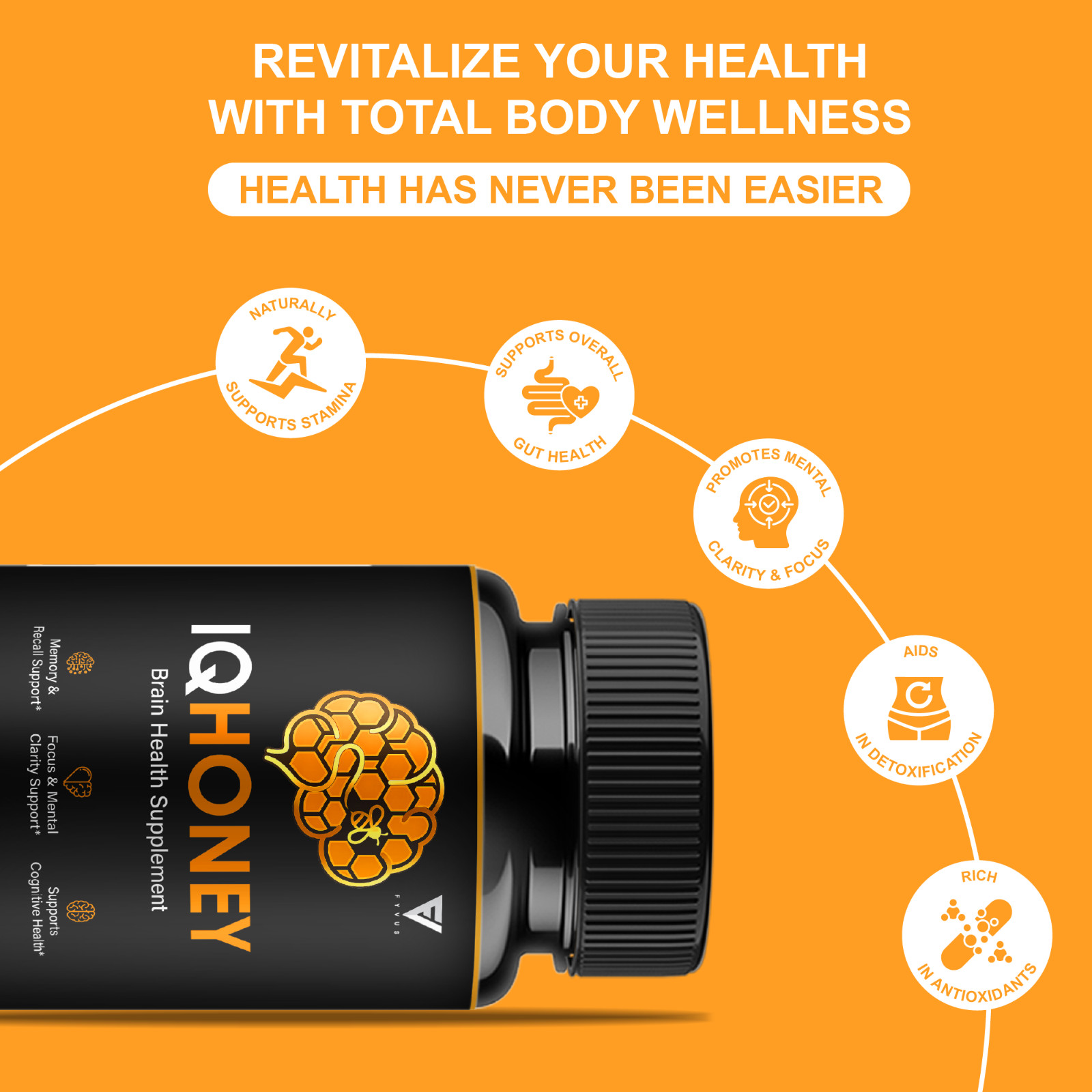 IQ Honey Advanced Nootropic, IQHoney Supplement (60 Capsules)