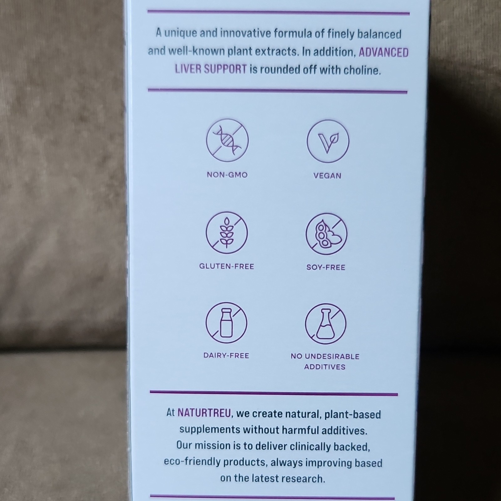 NATURTREU Advanced Liver Support Milk Thistle + Choline Vegan 120 Capsules