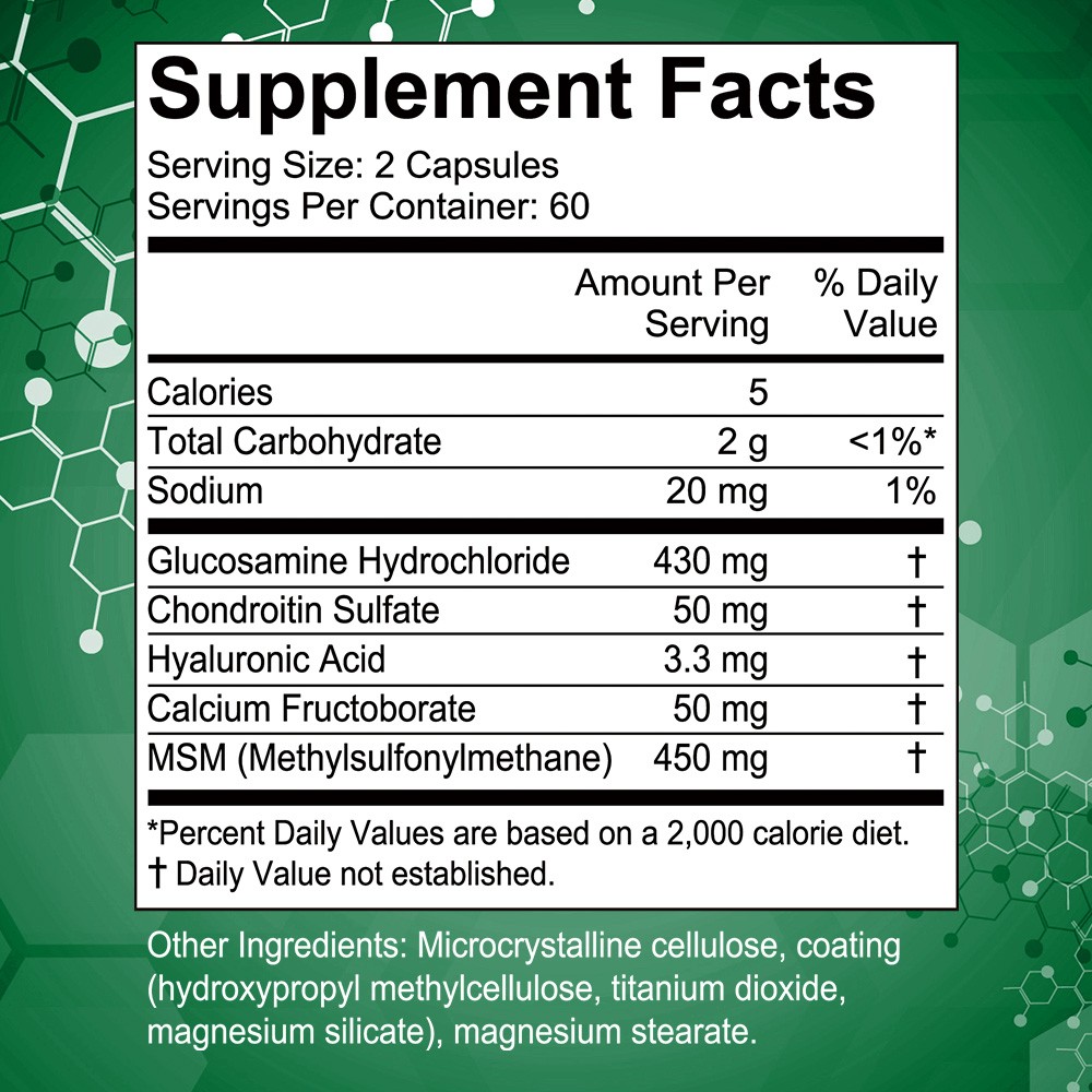5-in-1 Joint & Bone Support Active Lifestyles & Daily Comfort 30/60/120 Capsules