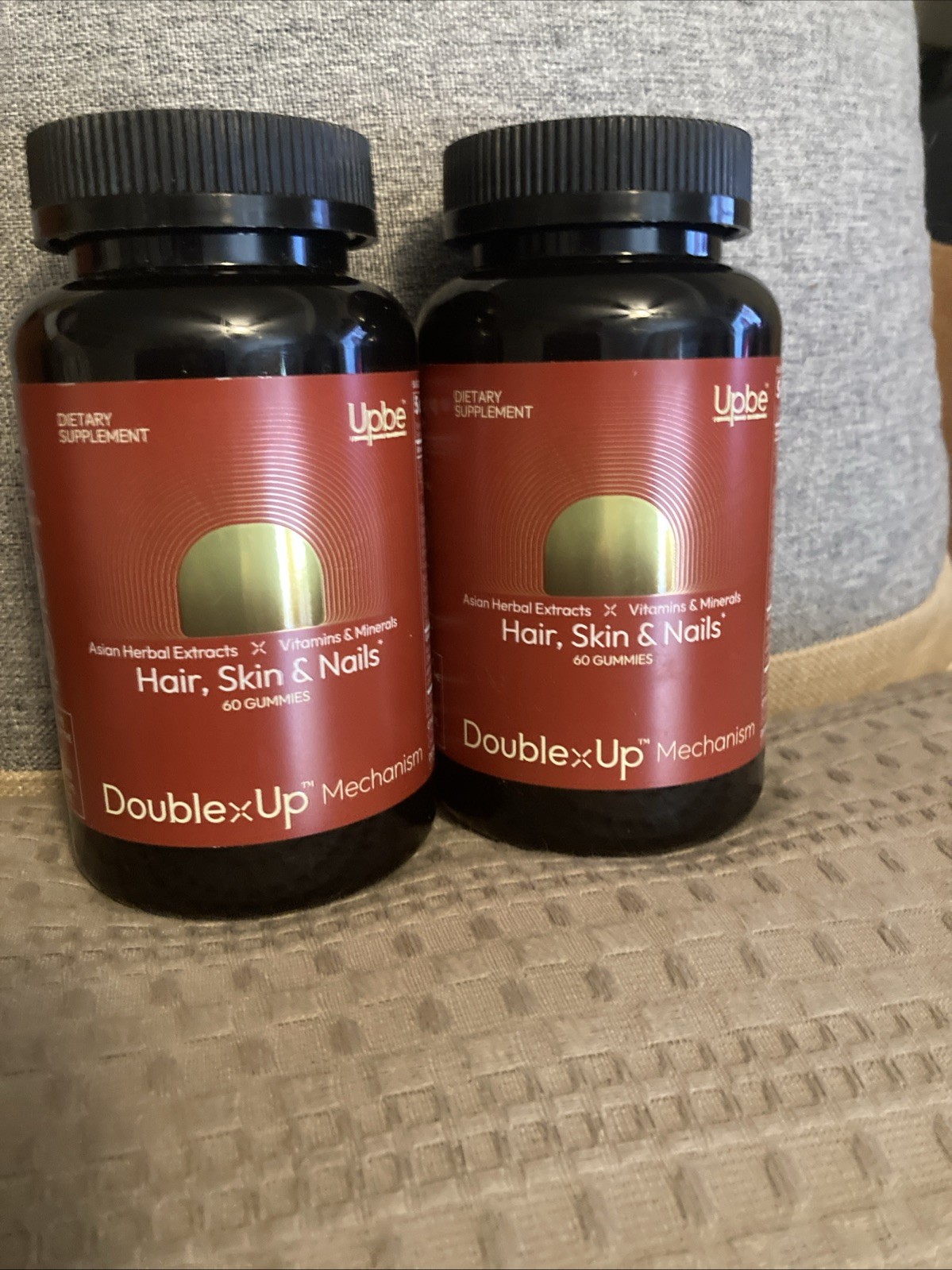 Upbe DoublexUp Hair Skin Nails Gummies 60 Count Dietary EXP 05/2027 Two Pack