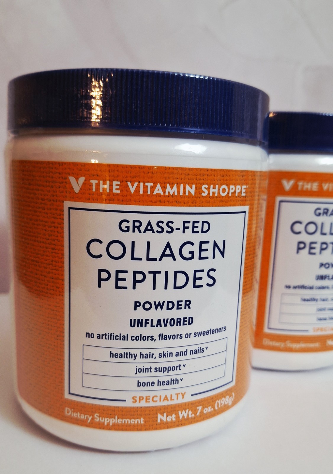 Grass-fed Collagen Peptides, Unflavored Powder, 2 Tubs, 30 Servings, 09/2027✨️