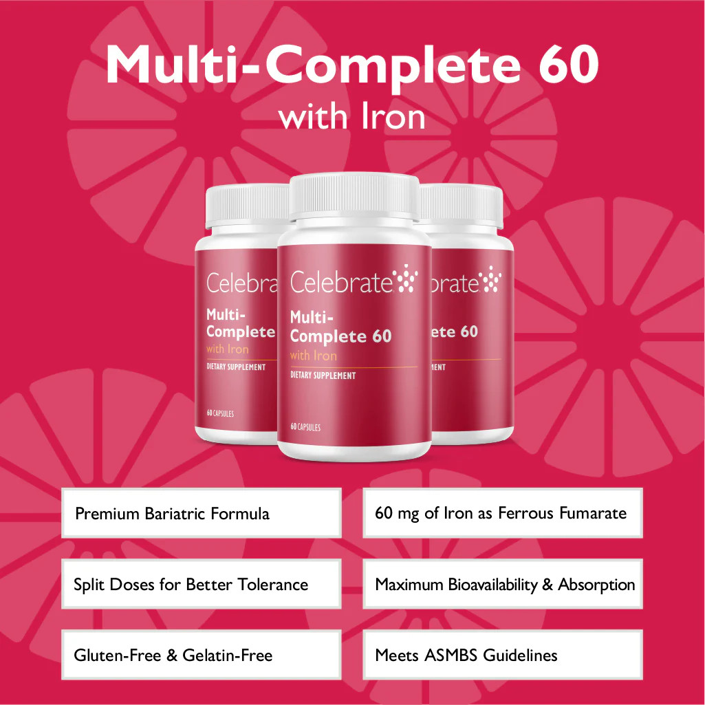 Celebrate Vitamins – Multi-Complete 60 Bariatric Multivitamin with Iron