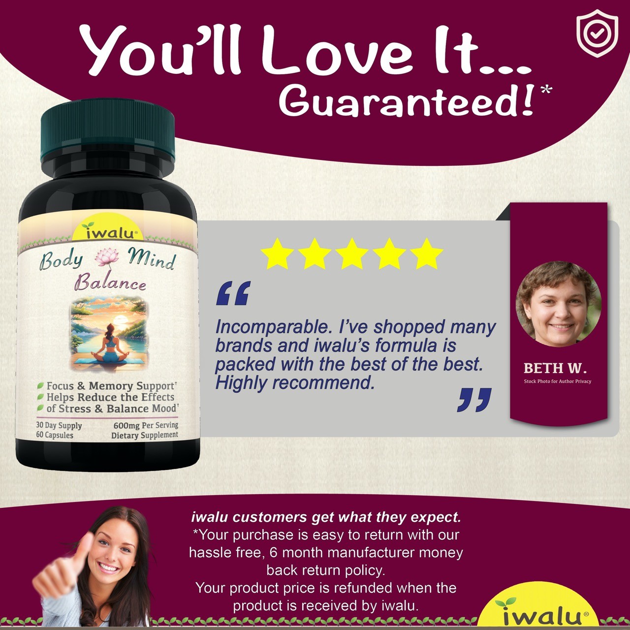 Best Vitamins To Reduce Cortisol, IWALU | *FAST FREE SHIPPING* Same Day