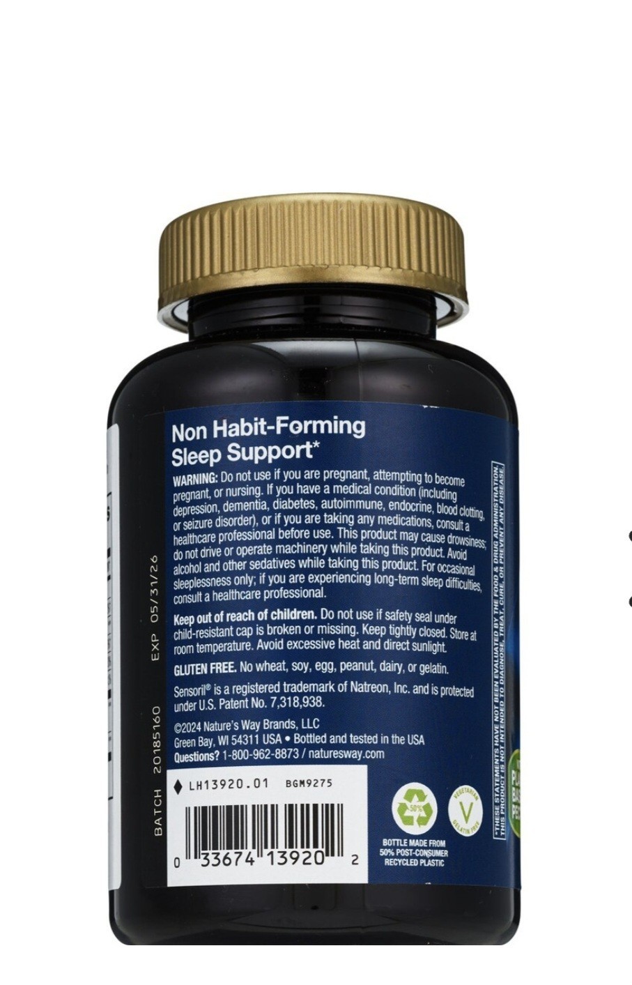 Nature’s Way Sleep Well Gummy 60ct Berry Melatonin Magnesium Ashwagandha Vegan