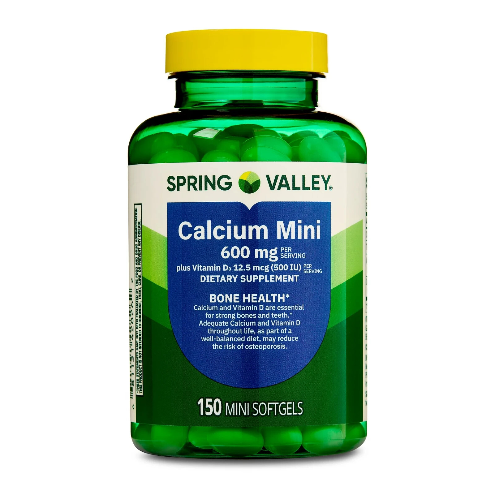 Spring Valley Calcium plus Vitamin D3- 150 Mini Softgels