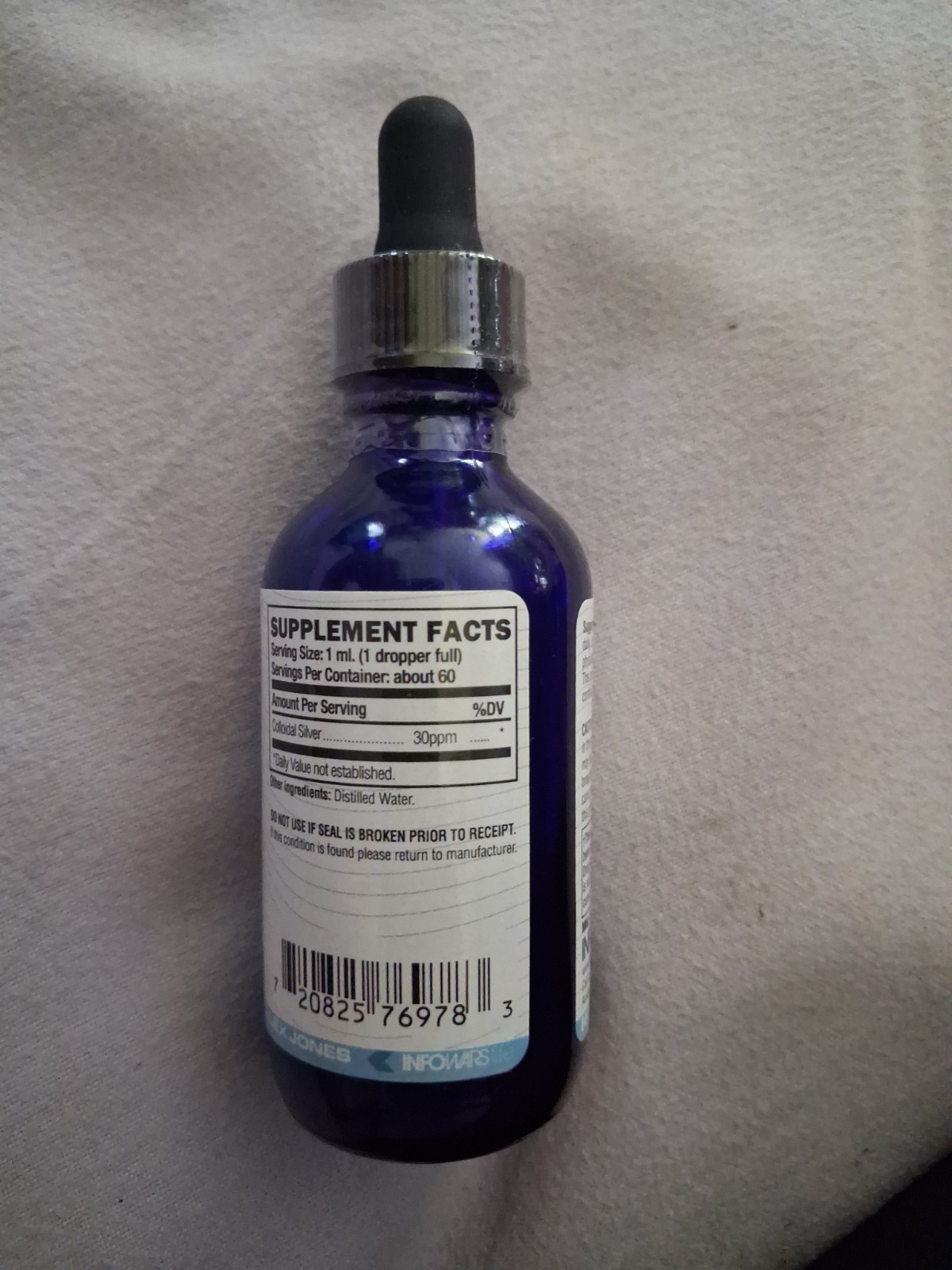 Infowars Life Silver Bullet Colloidal Silver Liquid General Wellness 2 fl oz