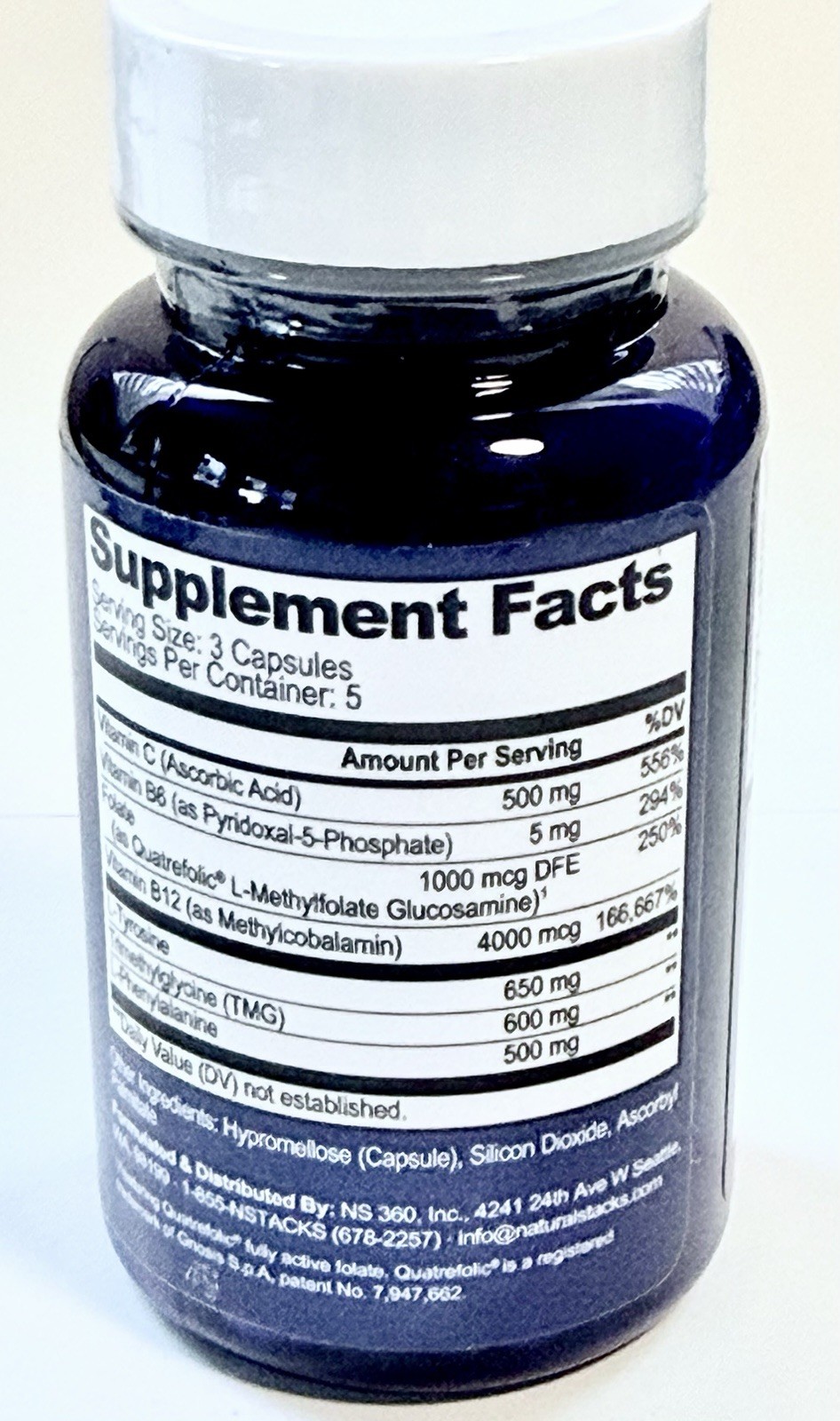 Natural Stacks Dopamine Brain Food Mental Focus Vegan 15 Capsules EXP02/2028