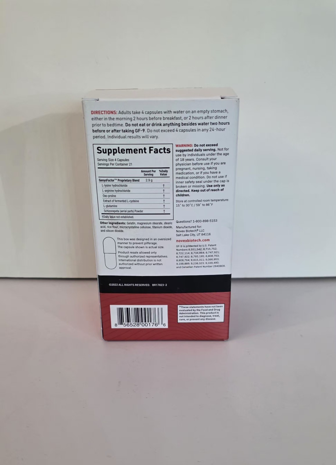 Novex Biotech GF-9 Growth Supplement – 84 Capsules New Sealed Exp 05/2028