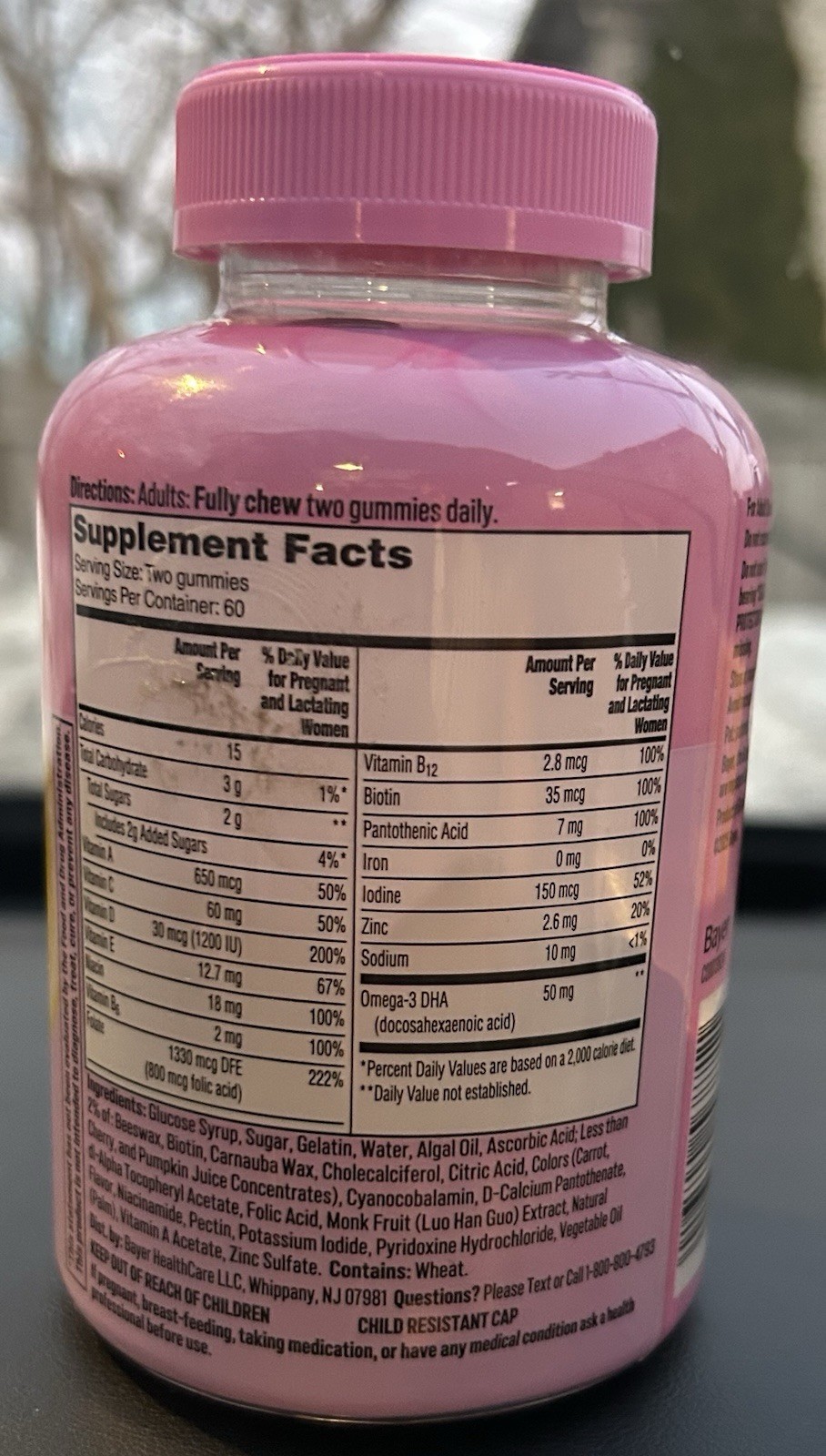 One A Day Prenatal Gummy Multivitamin 120ct DHA Folic Acid NEW Exp 10/2027
