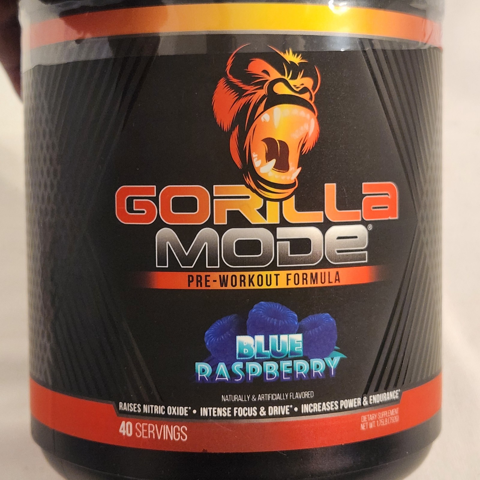 Gorilla Mode Pre-Workout – Blue Raspberry (40 Servings) …New Factory Sealed…