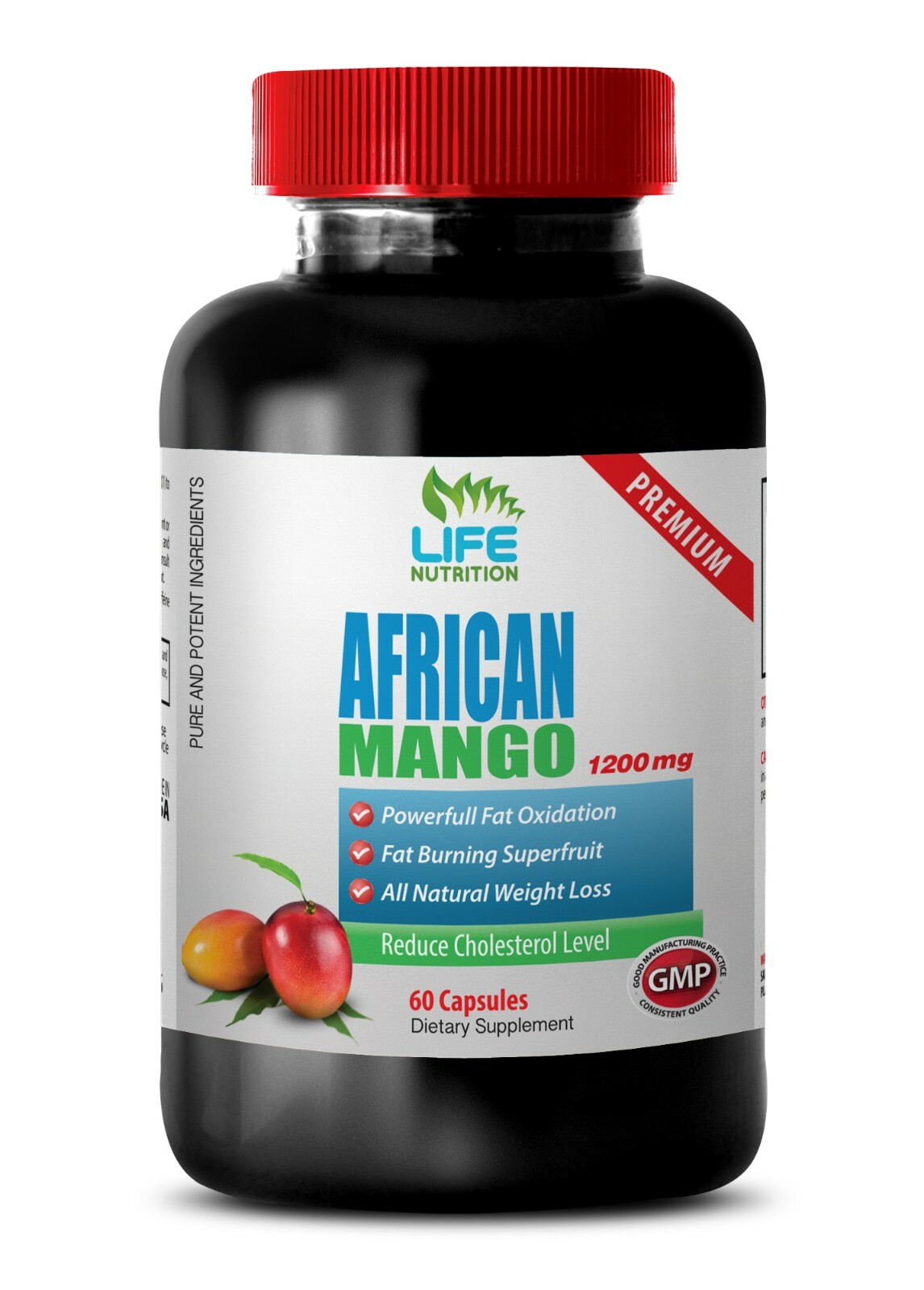 natural weight loss – AFRICAN MANGO 1200mg – lower cholesterol 1 Bottle
