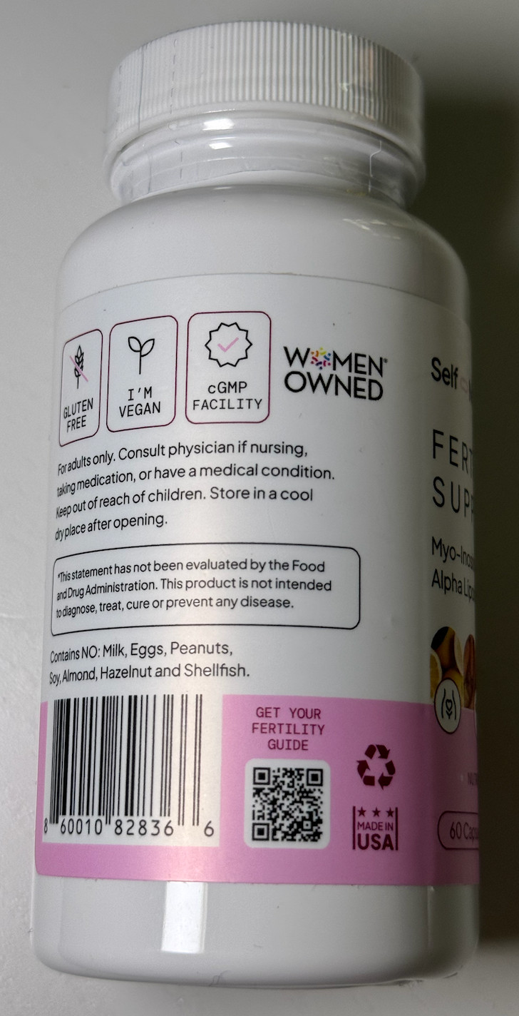 Self Nutrition Fertility Support for Women SEALED