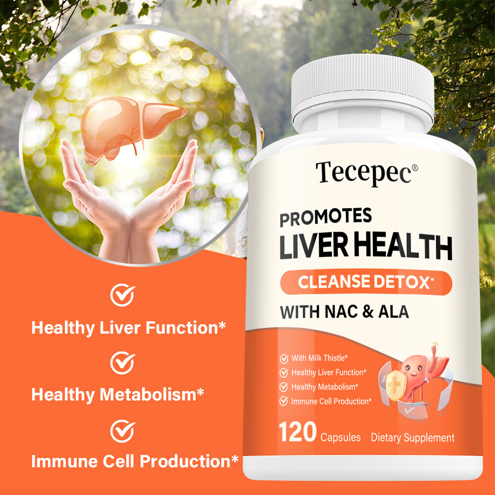 Liver Support, Cleanse Detox Repair Health Milk Thistle N-Acetyl L-Cysteine ALA