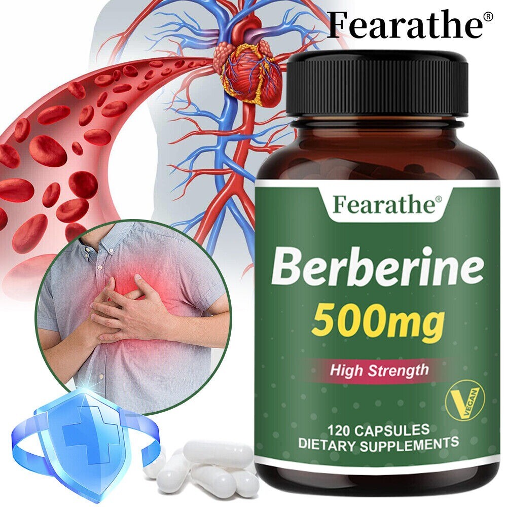 Berberine HCL Extract 500mg, Healthy Cholesterol Heart & Immune Health