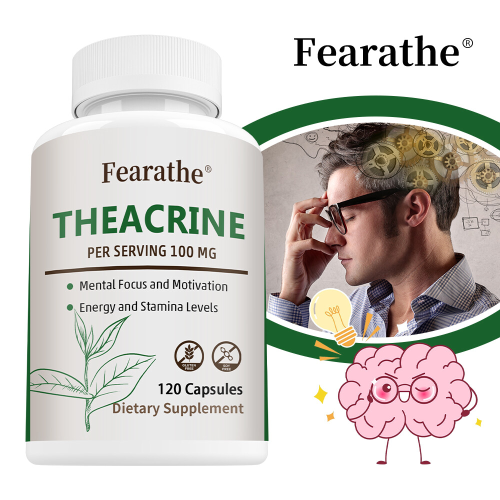 FEARATHE Theacrine 100mg Capsules – Supports Cognitive,Memory And Brain Health