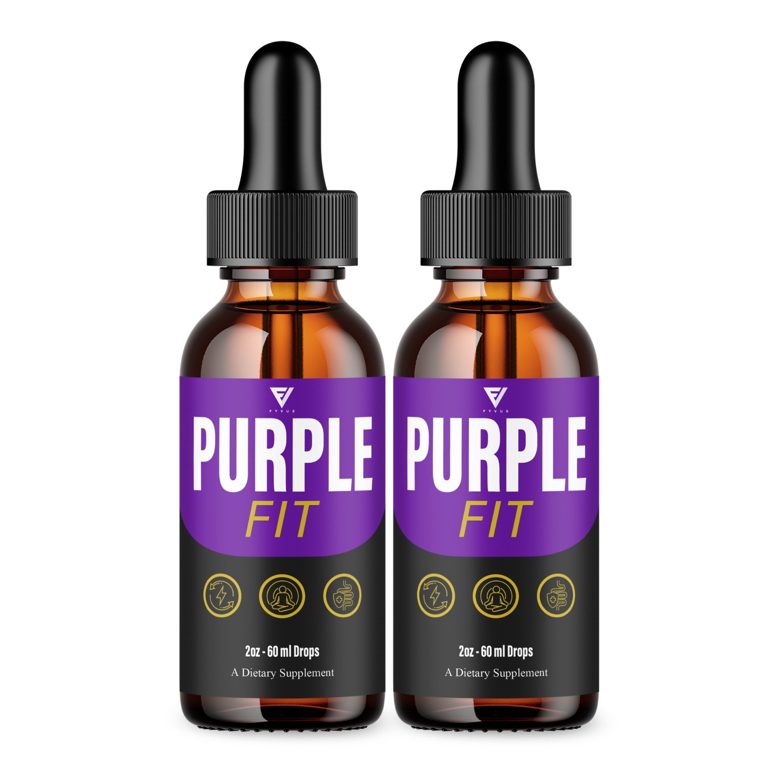 (2 Pack) Purple Fit Weight Management Drops, PurpleFit Support Supplement (4oz)