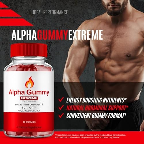 AlphaGummy Alpha Gummy Male Supplement Gummies Supplement – 300 Gummies (5 Pack)