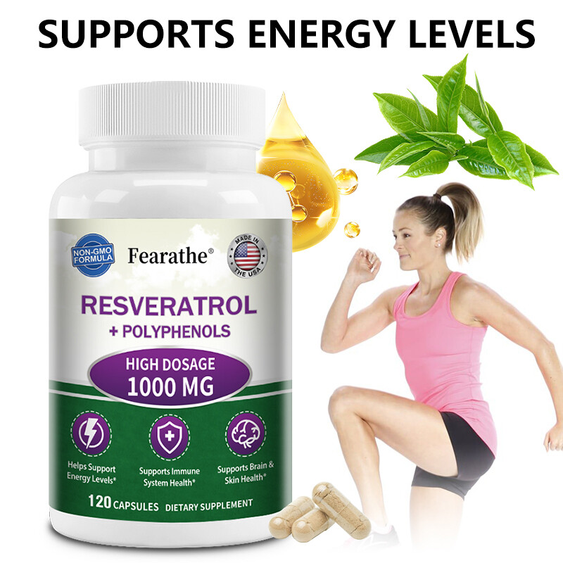 Resveratrol 1000mg – Red Wine – Anti-Aging, Brain, Immune & Heart Health