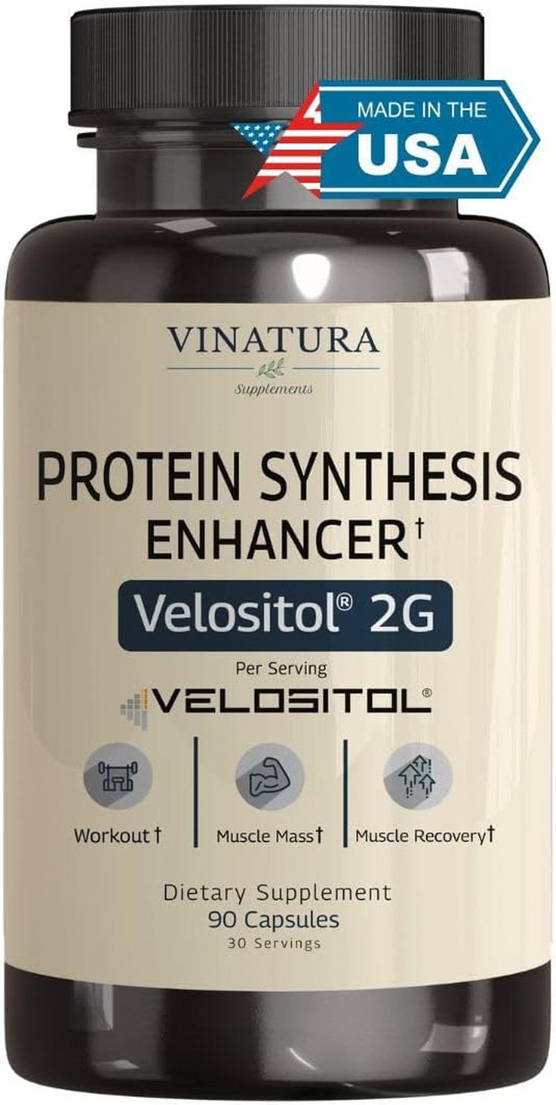 Velositol Supplements for Men – Protein Synthesis Enhancer for Strength and Musc