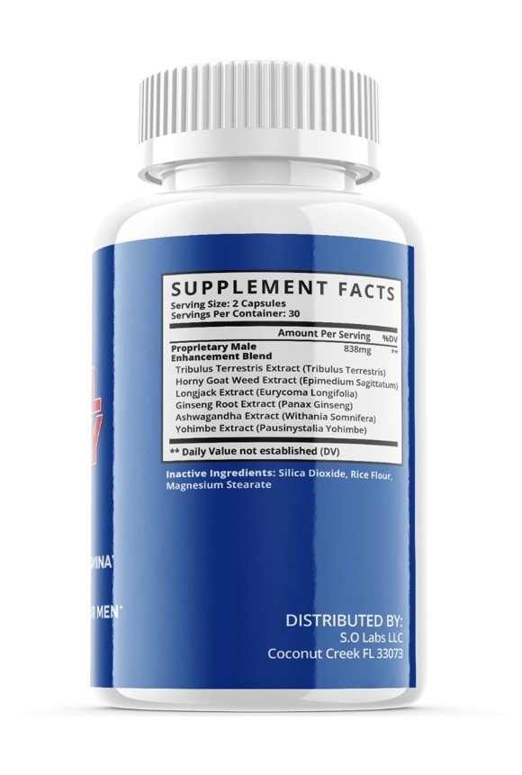Herbal Virility Max Maximum Strength Male Performance Supplement – 60 Tablets