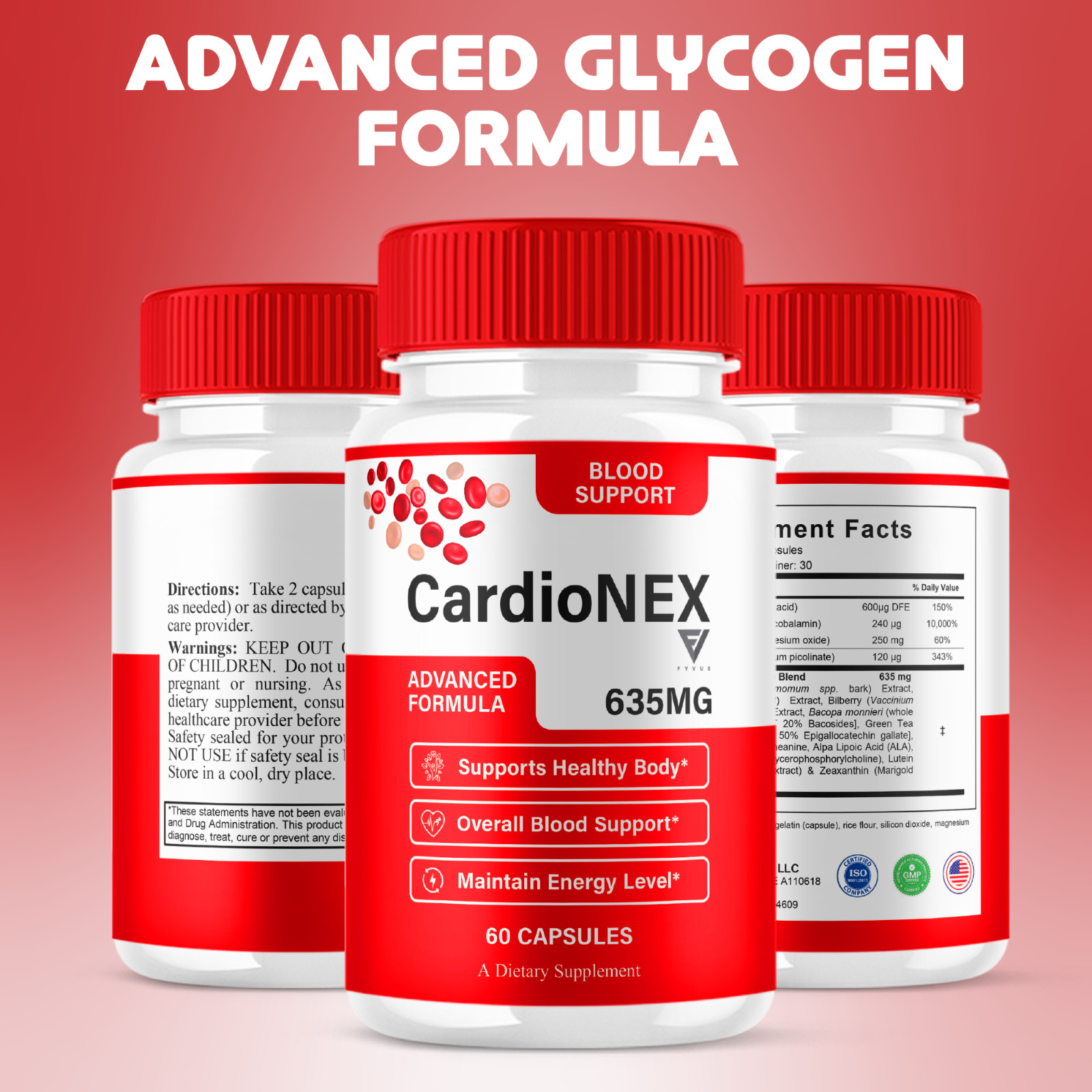(5 Pack) CardioNEX Blood Support Capsules, CardioNEXX Supplement (300 Capsules)